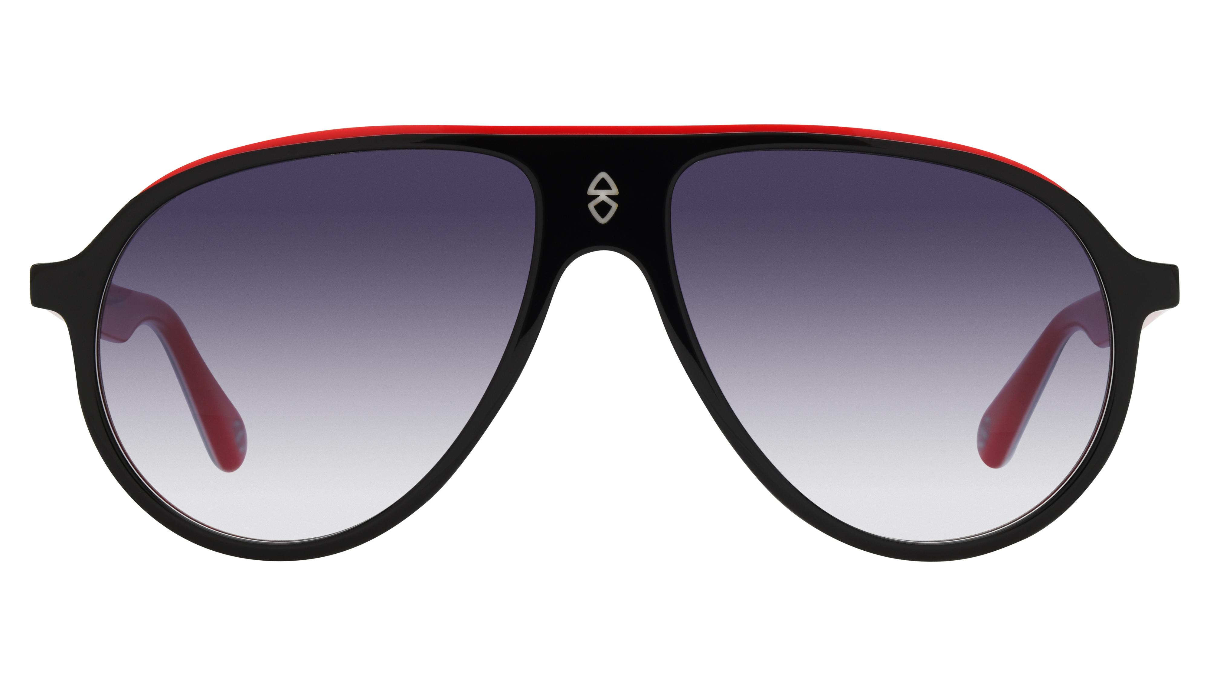 Lunettes de soleil Signature Krys Homme Noir Aviateur Brad Face