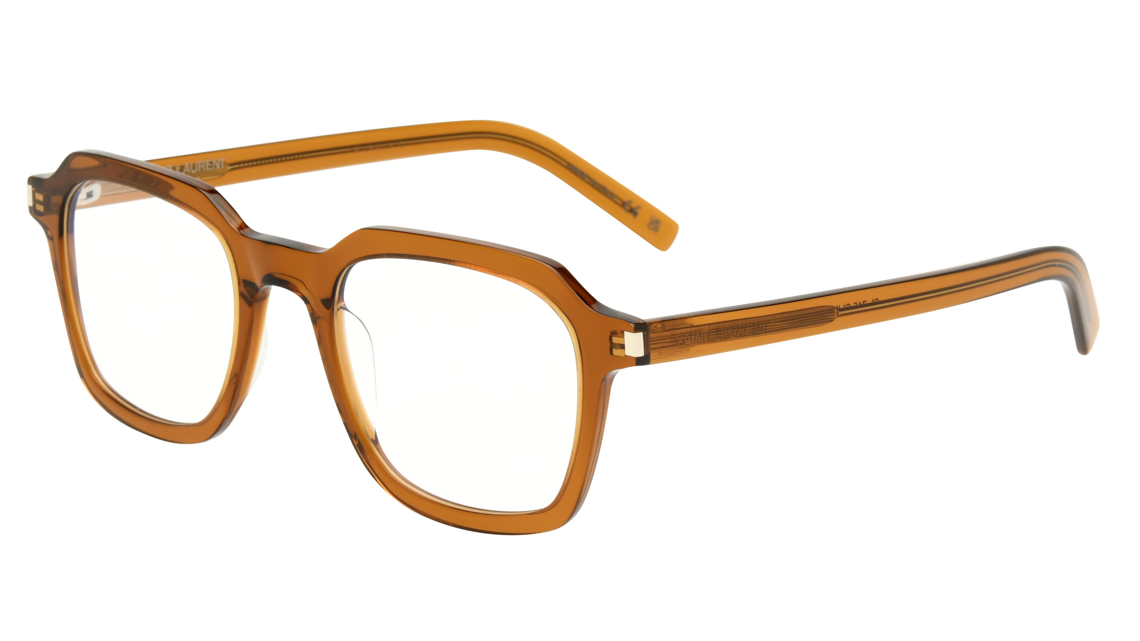 Lunettes de vue Saint Laurent Mixte Marron Carré SL Trois-Quart