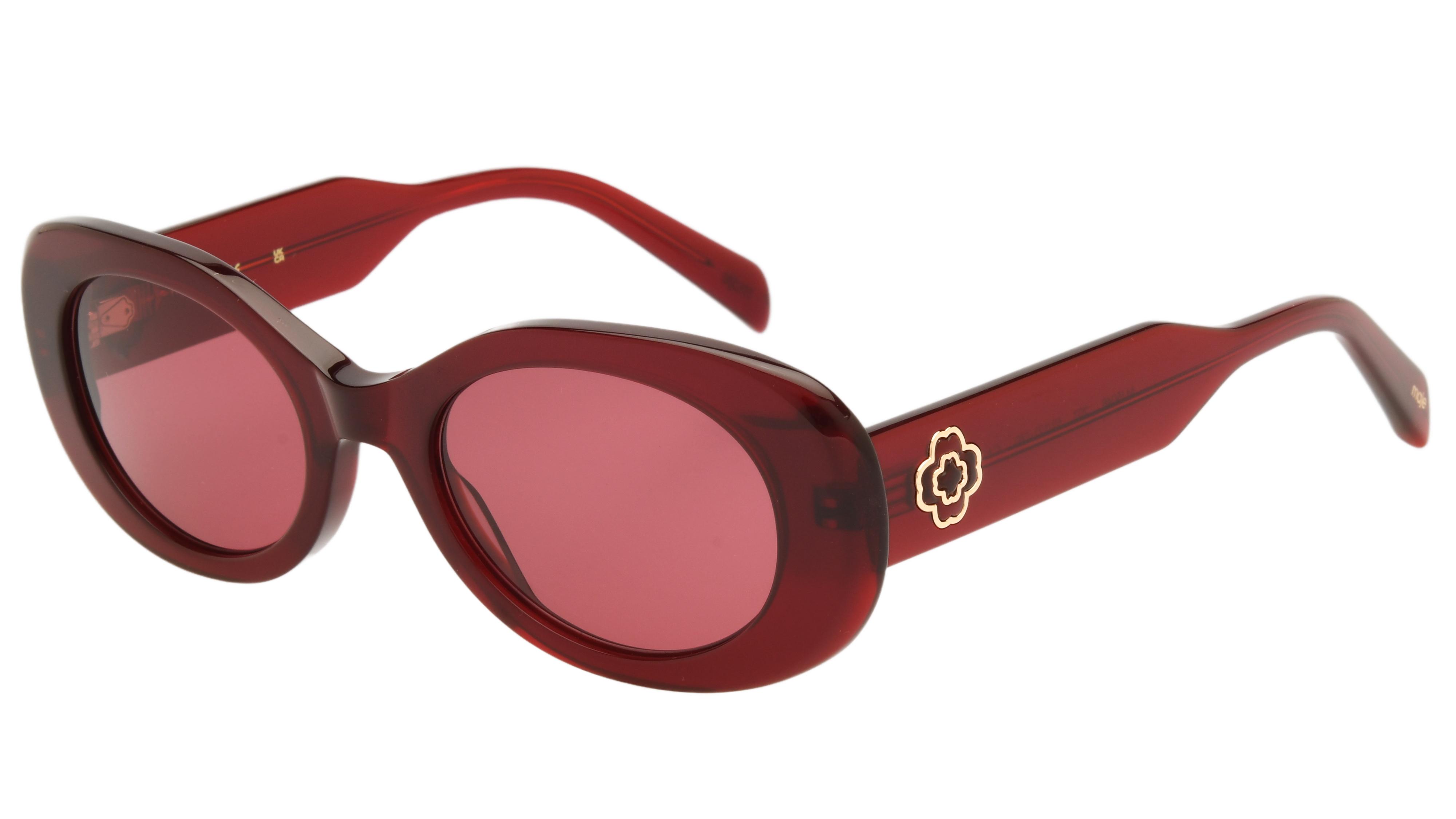 Lunettes de soleil Maje Femme Rouge Ovale Mj50482 Trois-Quart
