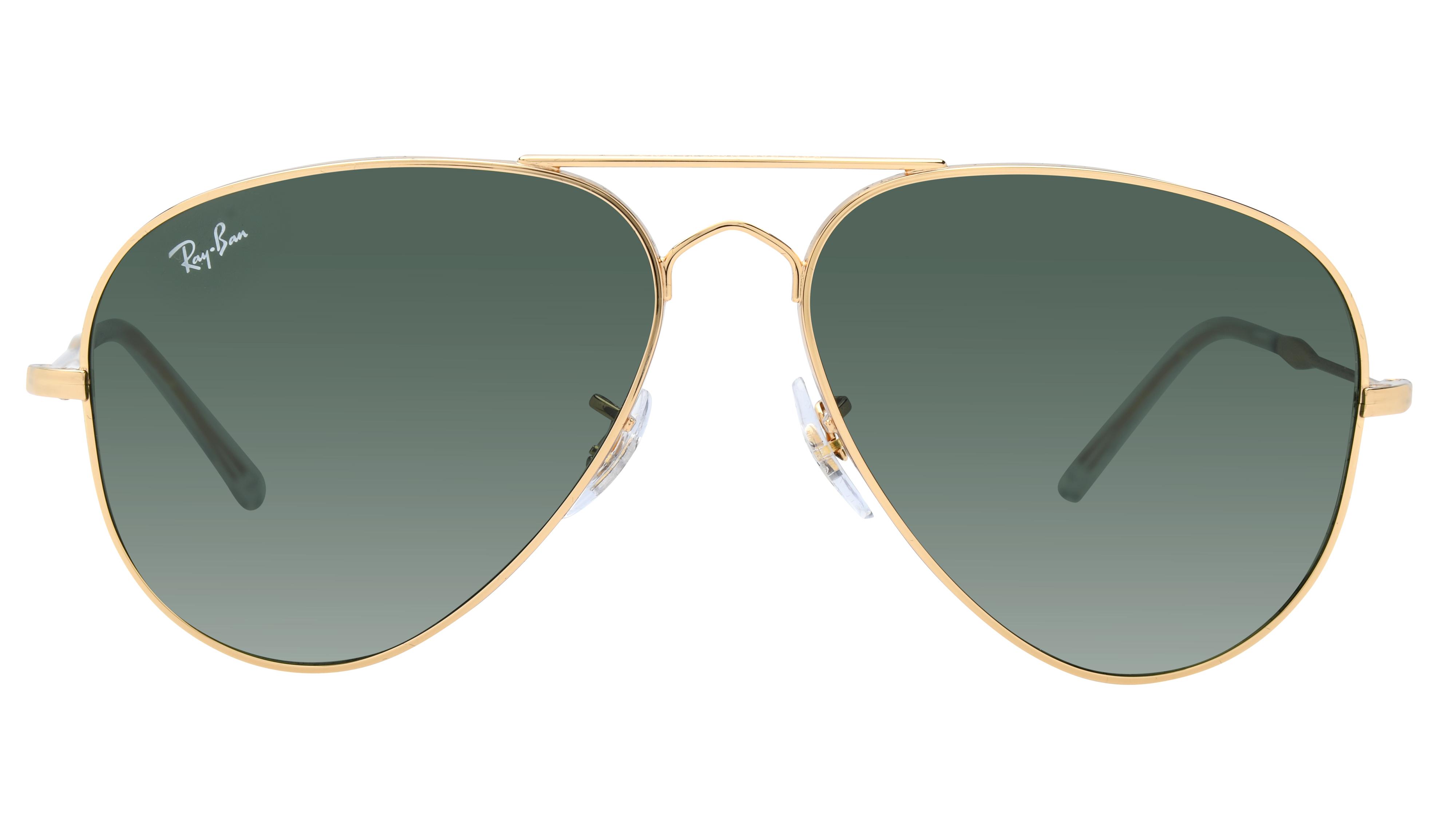 Lunettes de soleil Ray-Ban Mixte Or Aviateur RB3825 Face