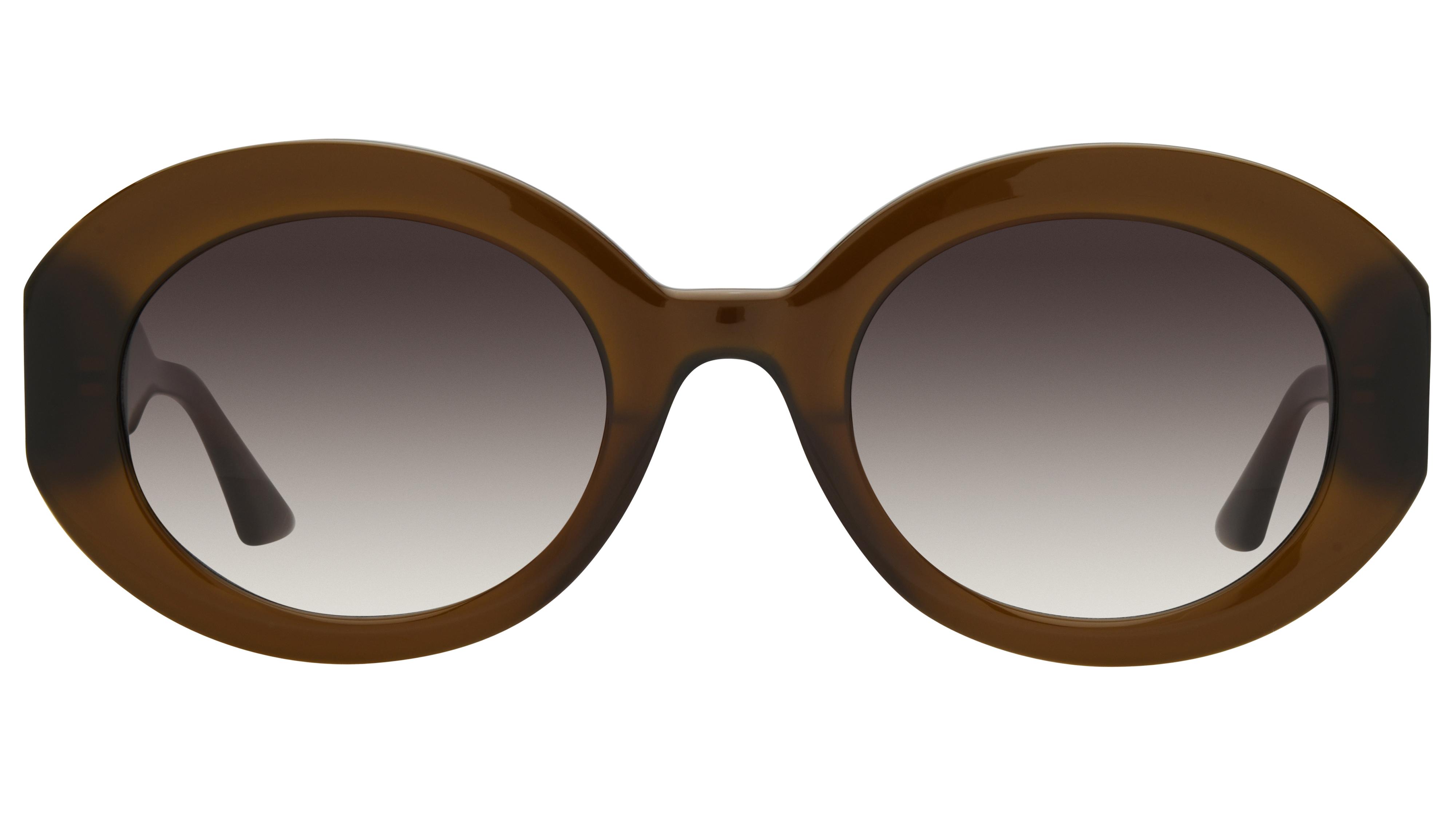 Lunettes de soleil Signature Krys Femme Vert Ovale Espiegle Face