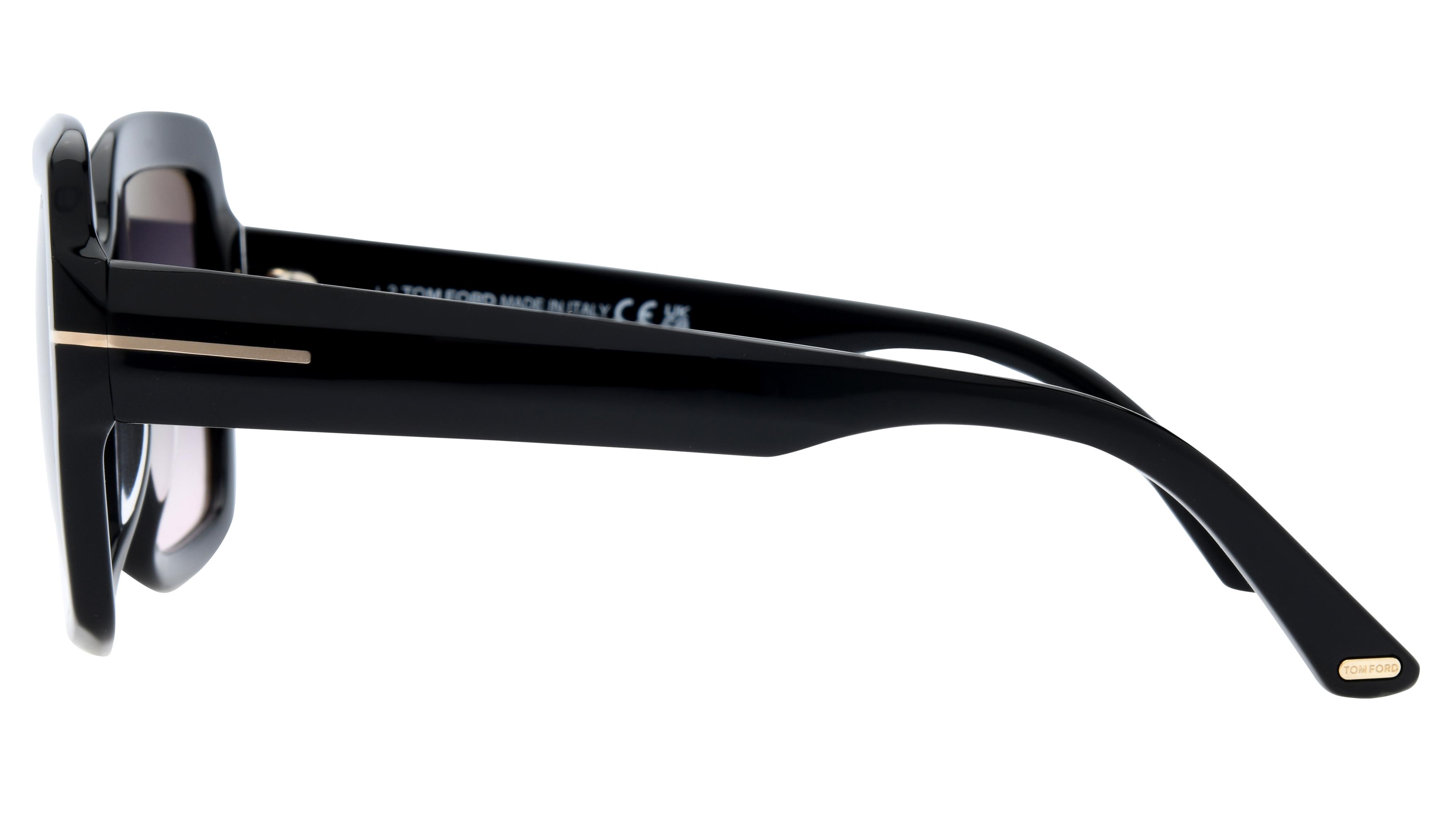 Lunettes de soleil Tom Ford Femme Noir Carré Ft1082 Gauche