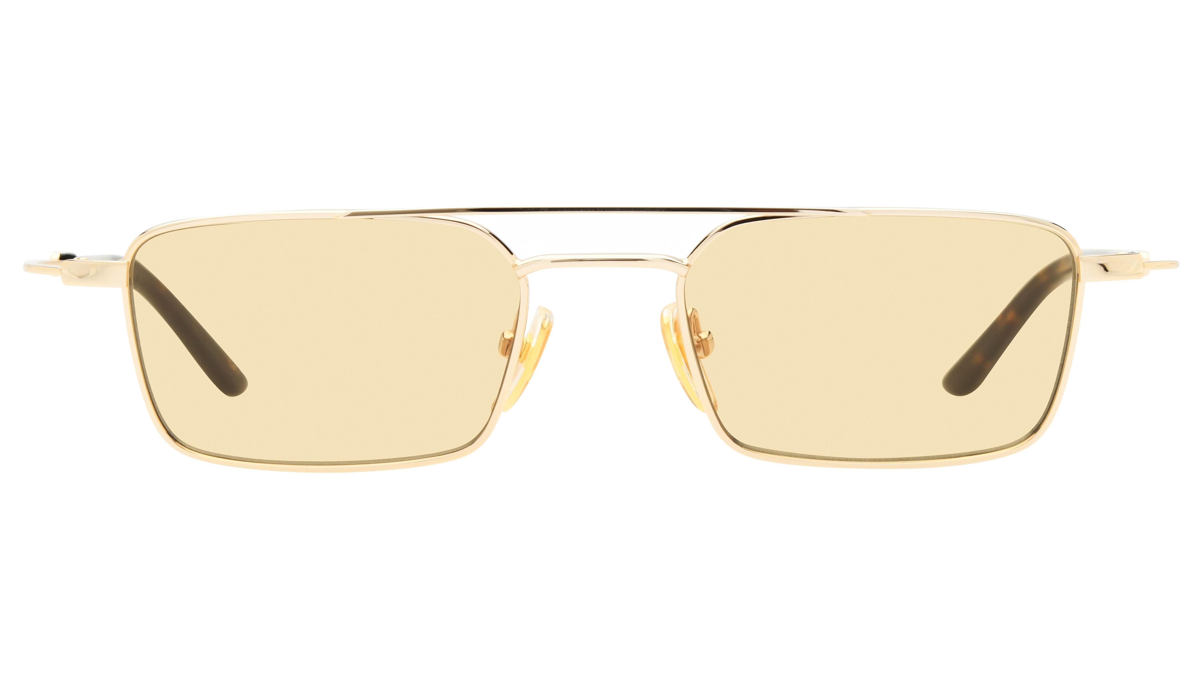 Lunettes de soleil Gucci Mixte Or Rectangle Gg2258S Face