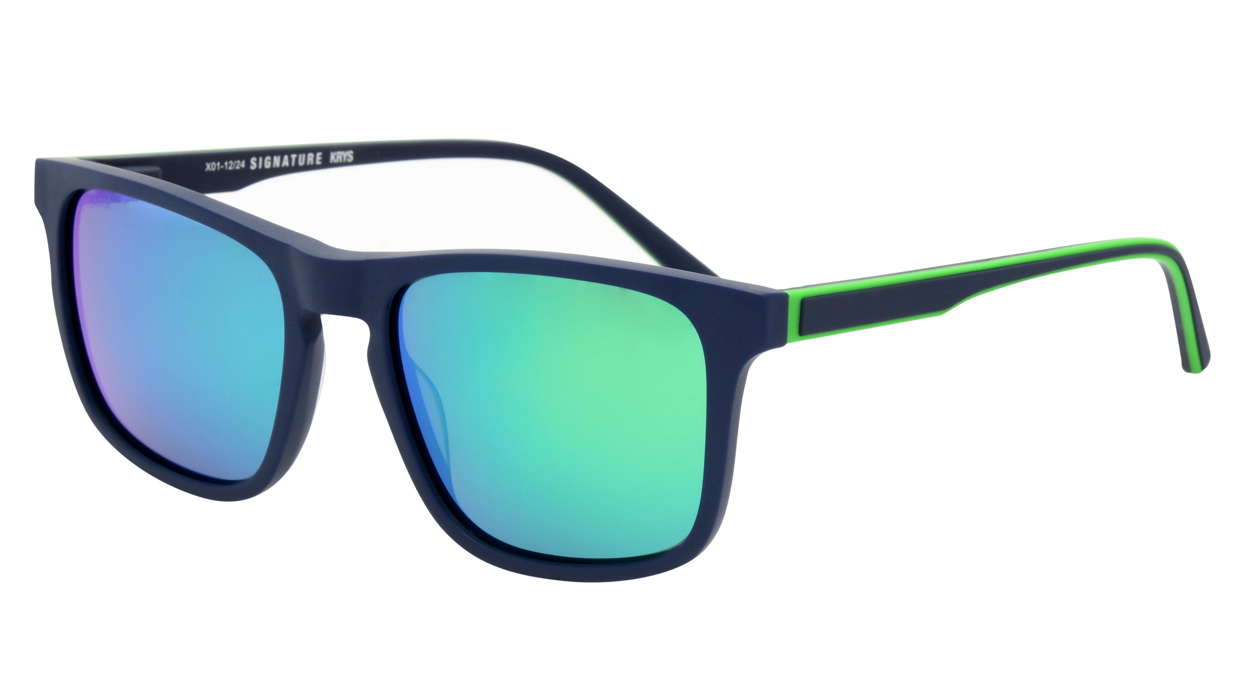 Lunettes de soleil Signature Krys Homme Bleu Rectangle Ske2539-D Trois-Quart