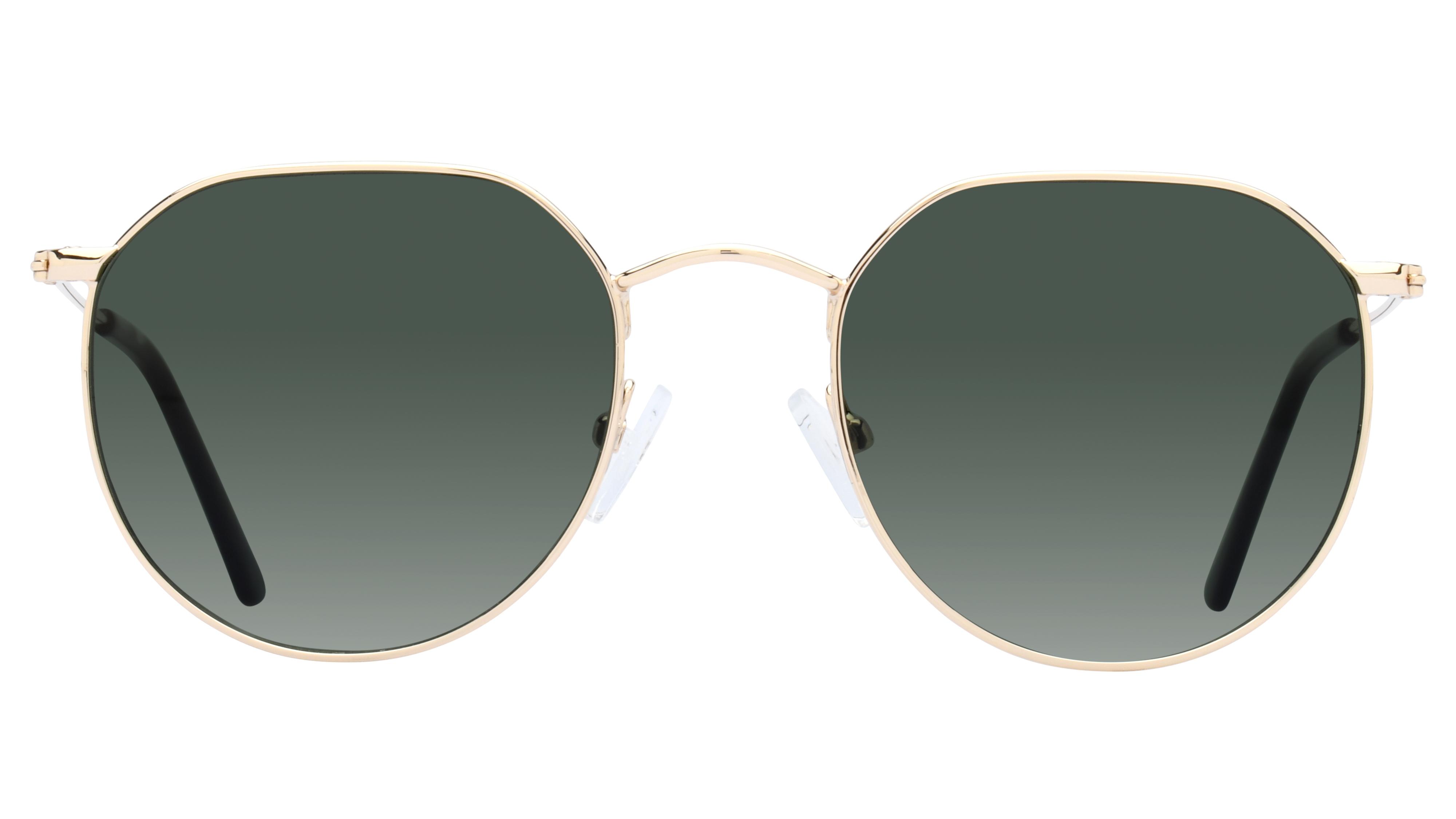 Lunettes de soleil Alternance Mixte Or Ronde Alt23215 Face