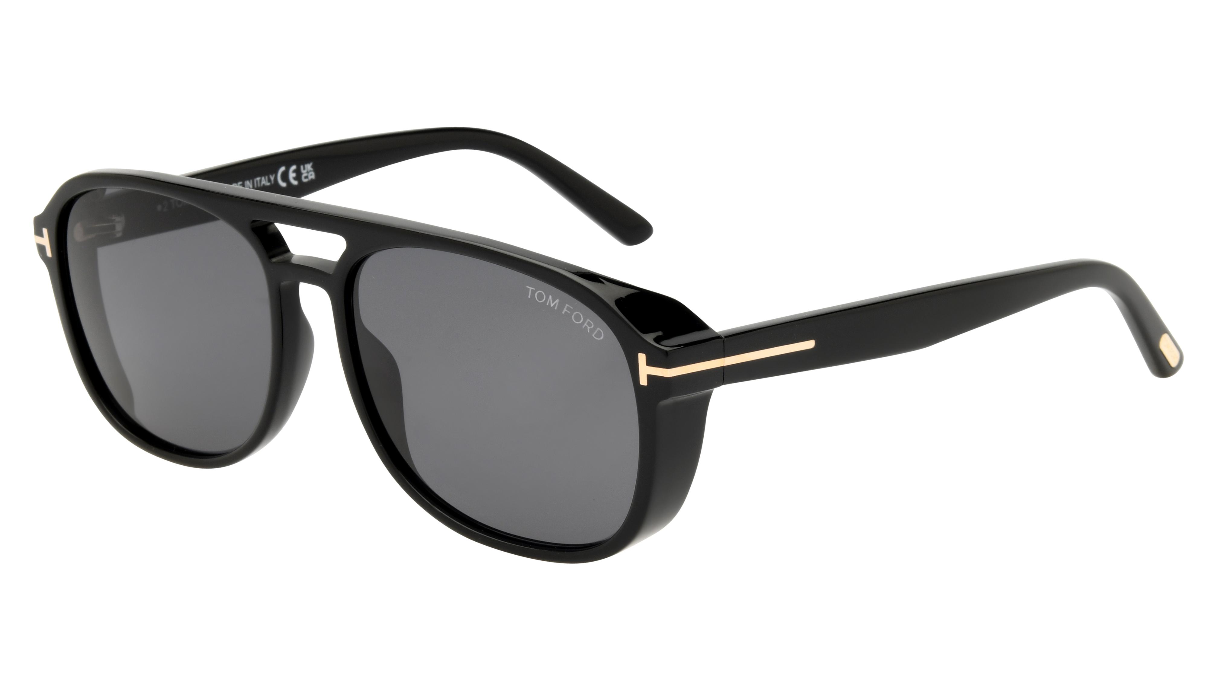 Lunettes de soleil Tom Ford Ft1022/S 01A Noir Brillant Wayfarer Krys