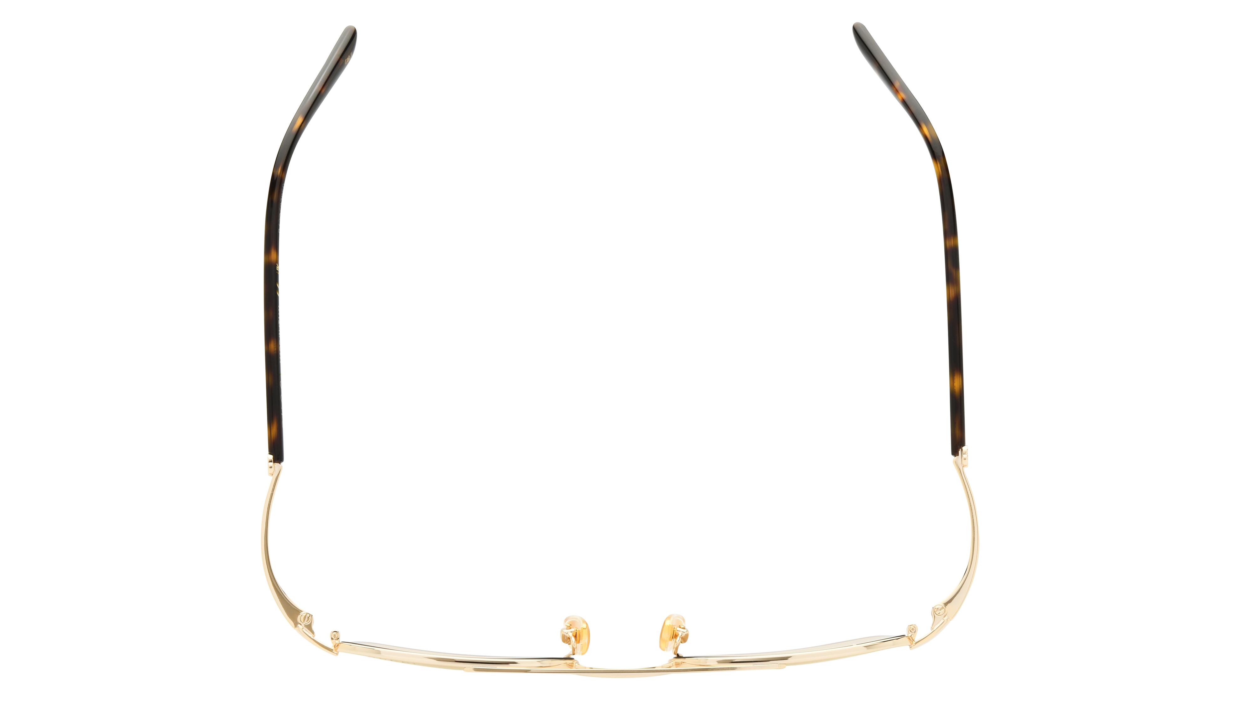 Lunettes de soleil Gucci Mixte Or Rectangle Gg2258S Dessus