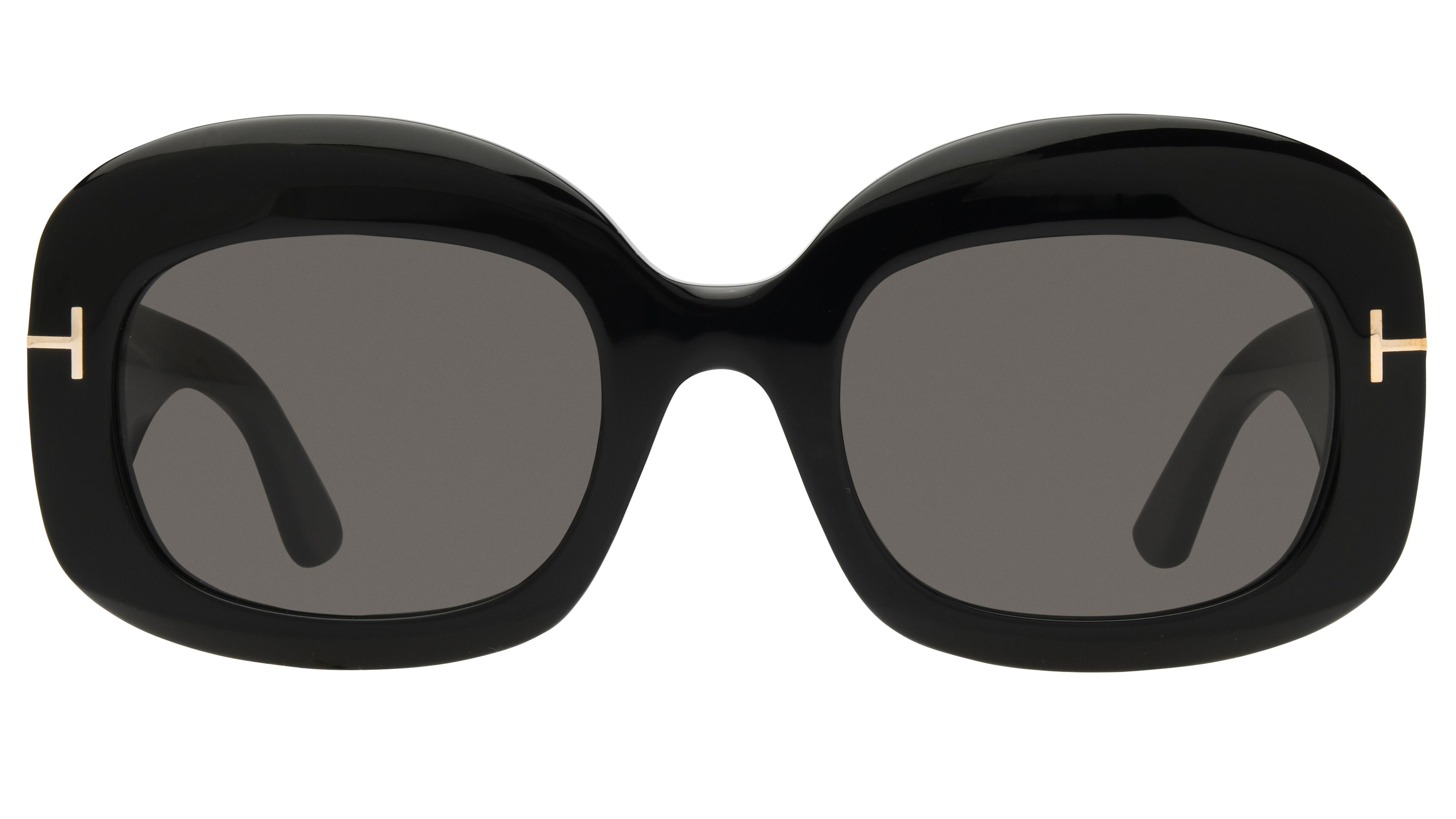 Lunettes de soleil Tom Ford Femme Noir Rectangle FT1219 Face