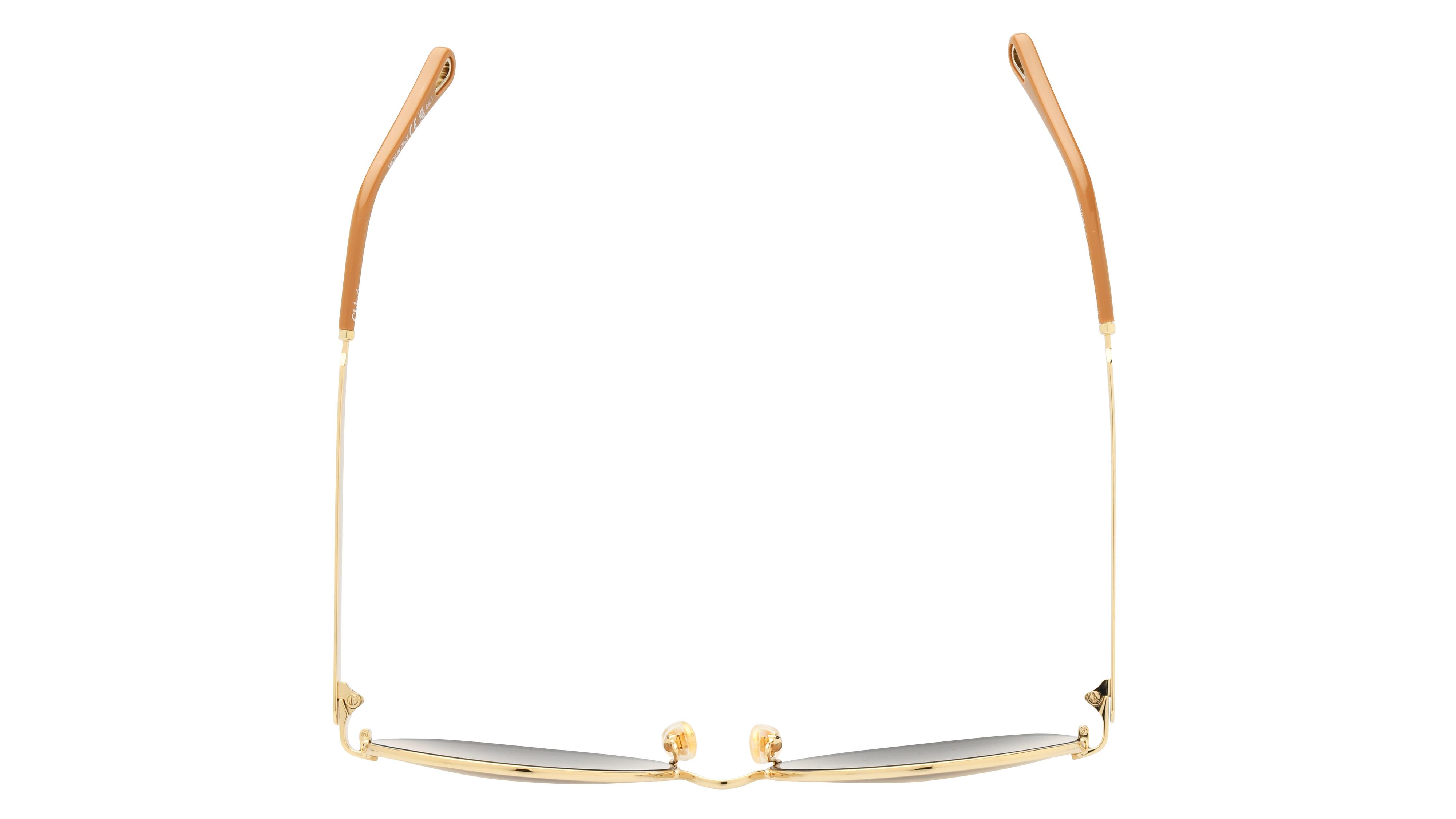 Lunettes de soleil Chloé Femme Or Ronde Ch0281S Dessus