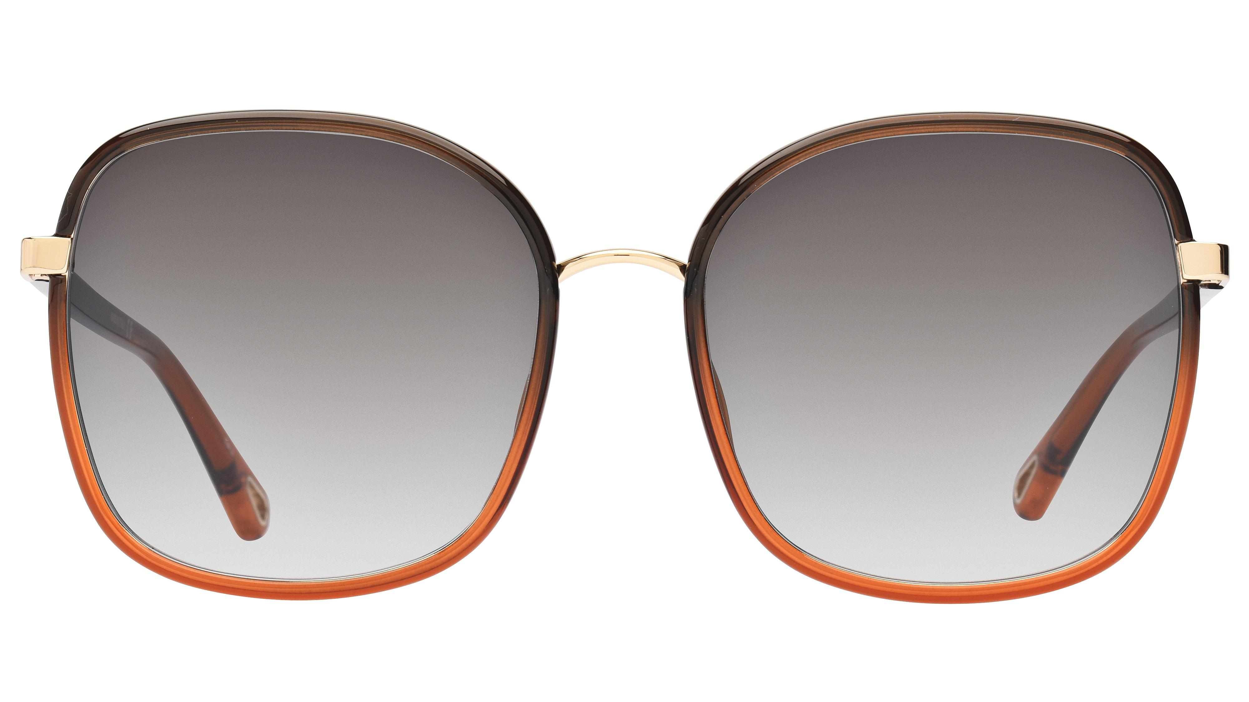 Lunettes de soleil Chloé Ch0031S 005 Brun Fonce Carré Krys