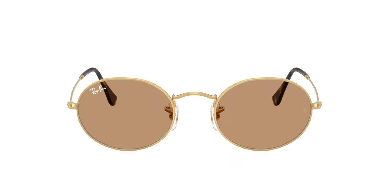 Lunettes de soleil Ray-Ban Mixte Or Ovale RB3547 Face