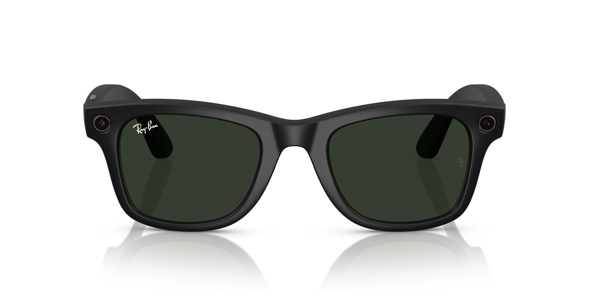 Lunettes de soleil Ray-Ban Meta Mixte Noir Carré RW4006 Gauche