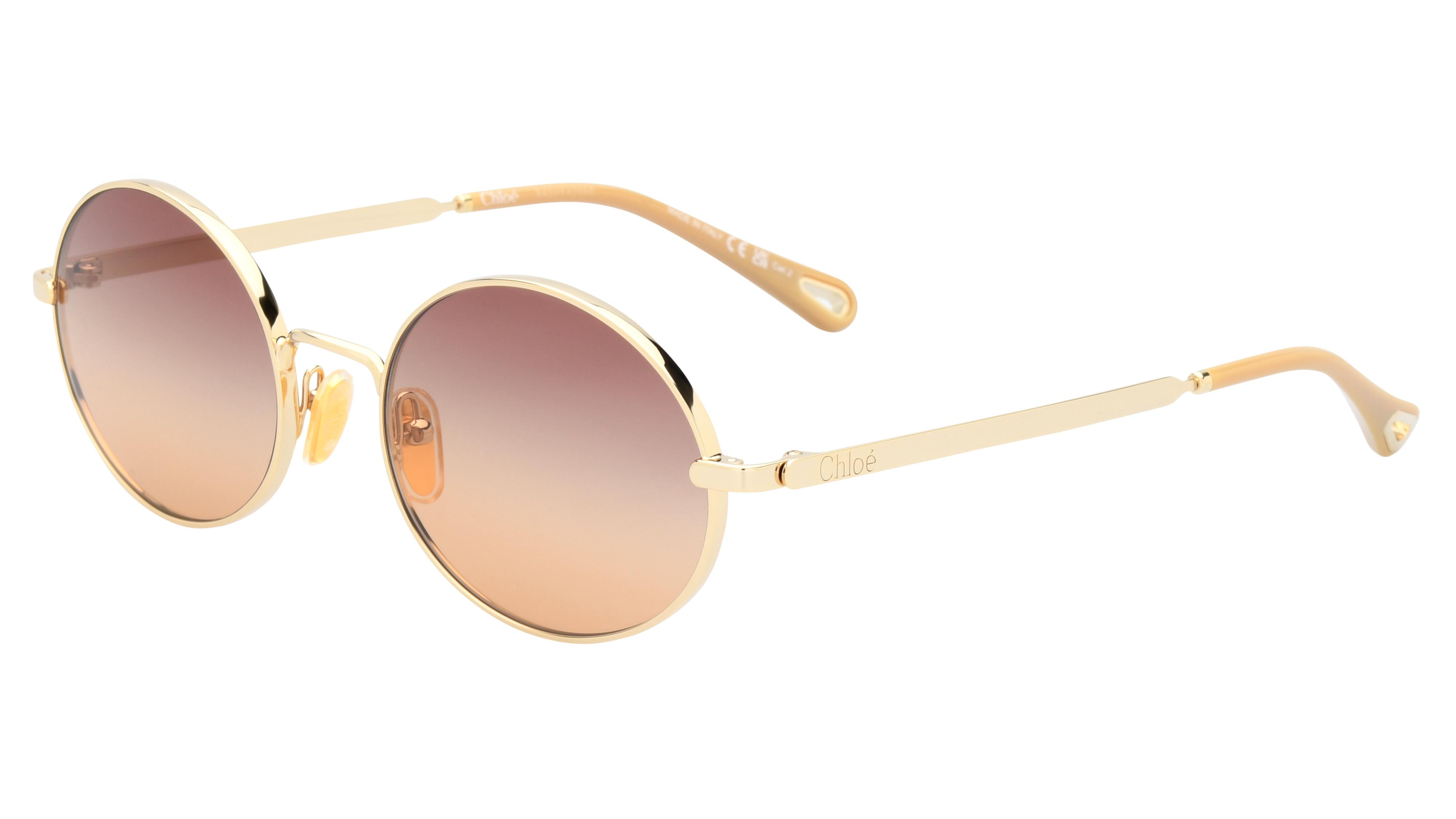 Lunettes de soleil Chloé Femme Or Pantos CH0326S Trois-Quart