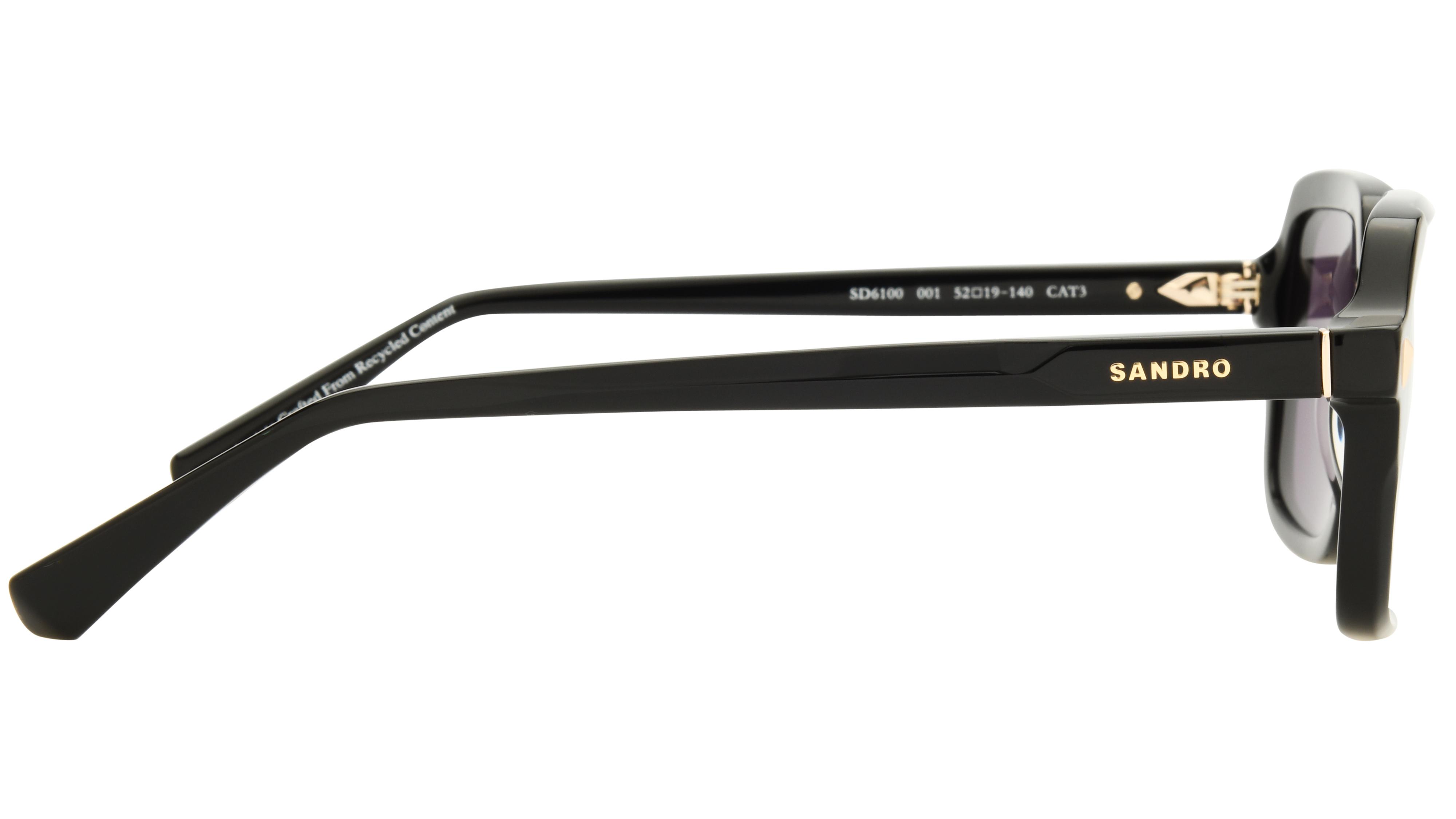 Lunettes de soleil Sandro Femme Noir Carré SD6100 Droite