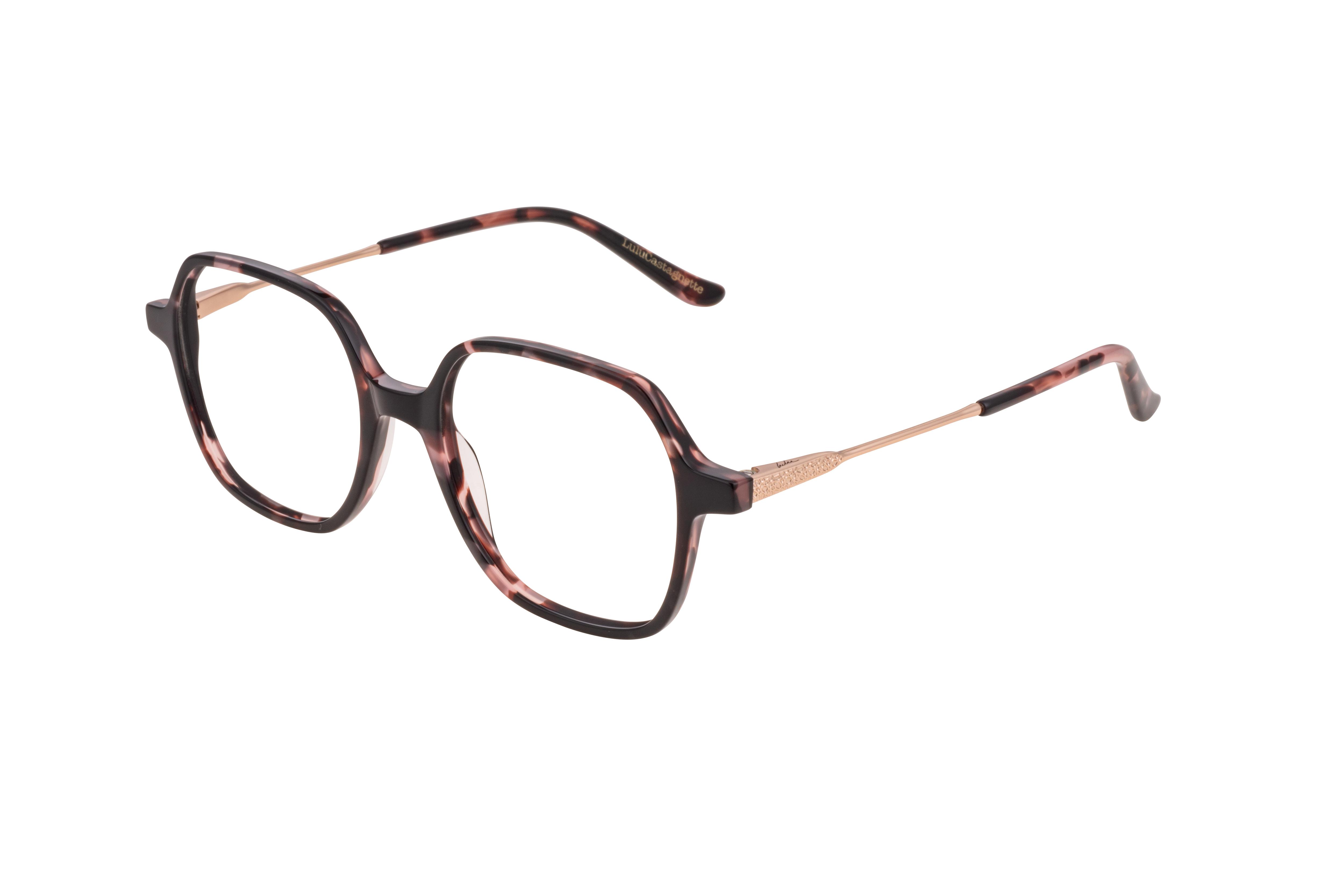 Lunettes de vue Lulu Castagnette  Rose Carré LFAM114C72 Gauche