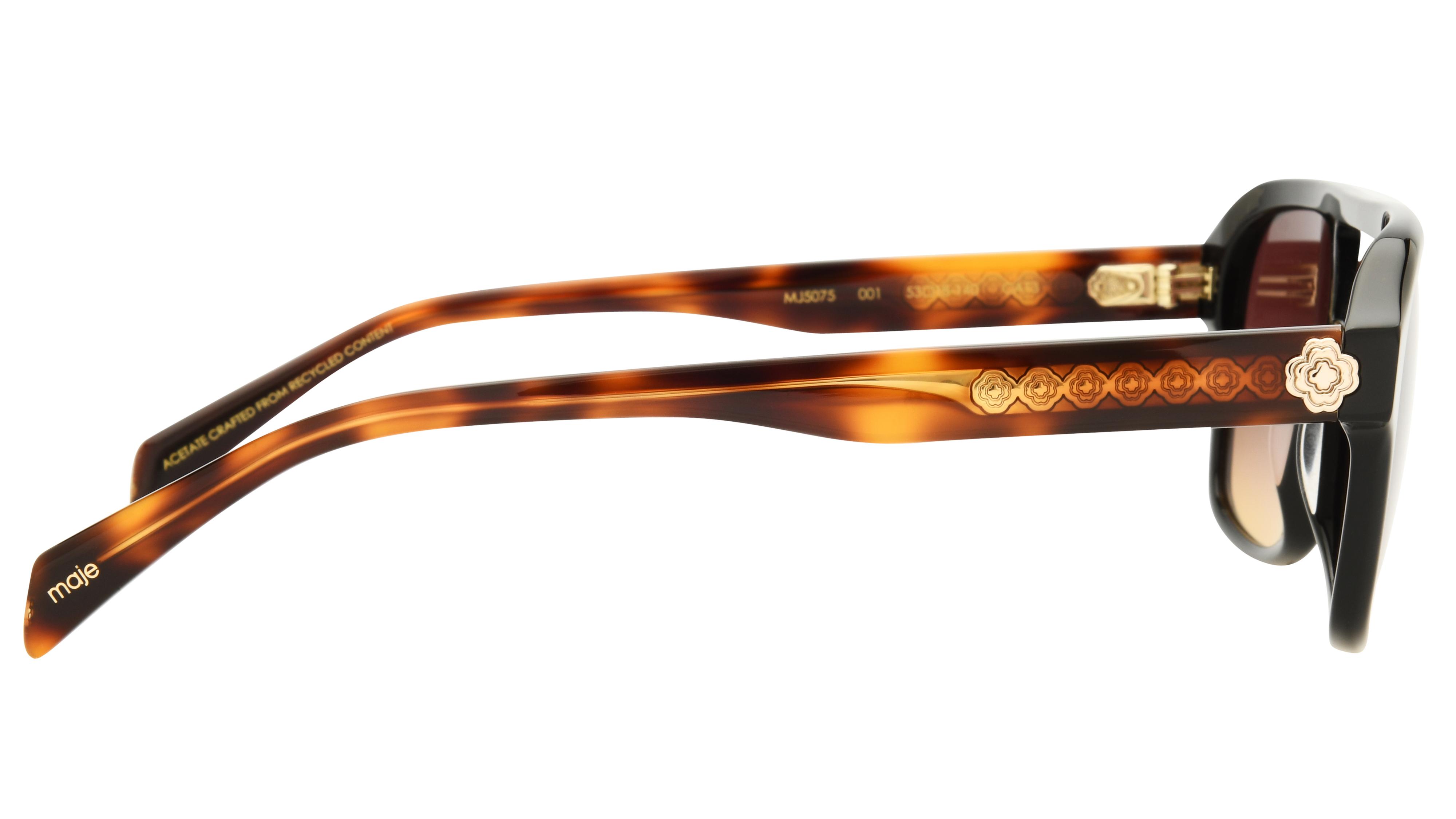 Lunettes de soleil Maje Femme Noir Aviateur MJ5075 Droite