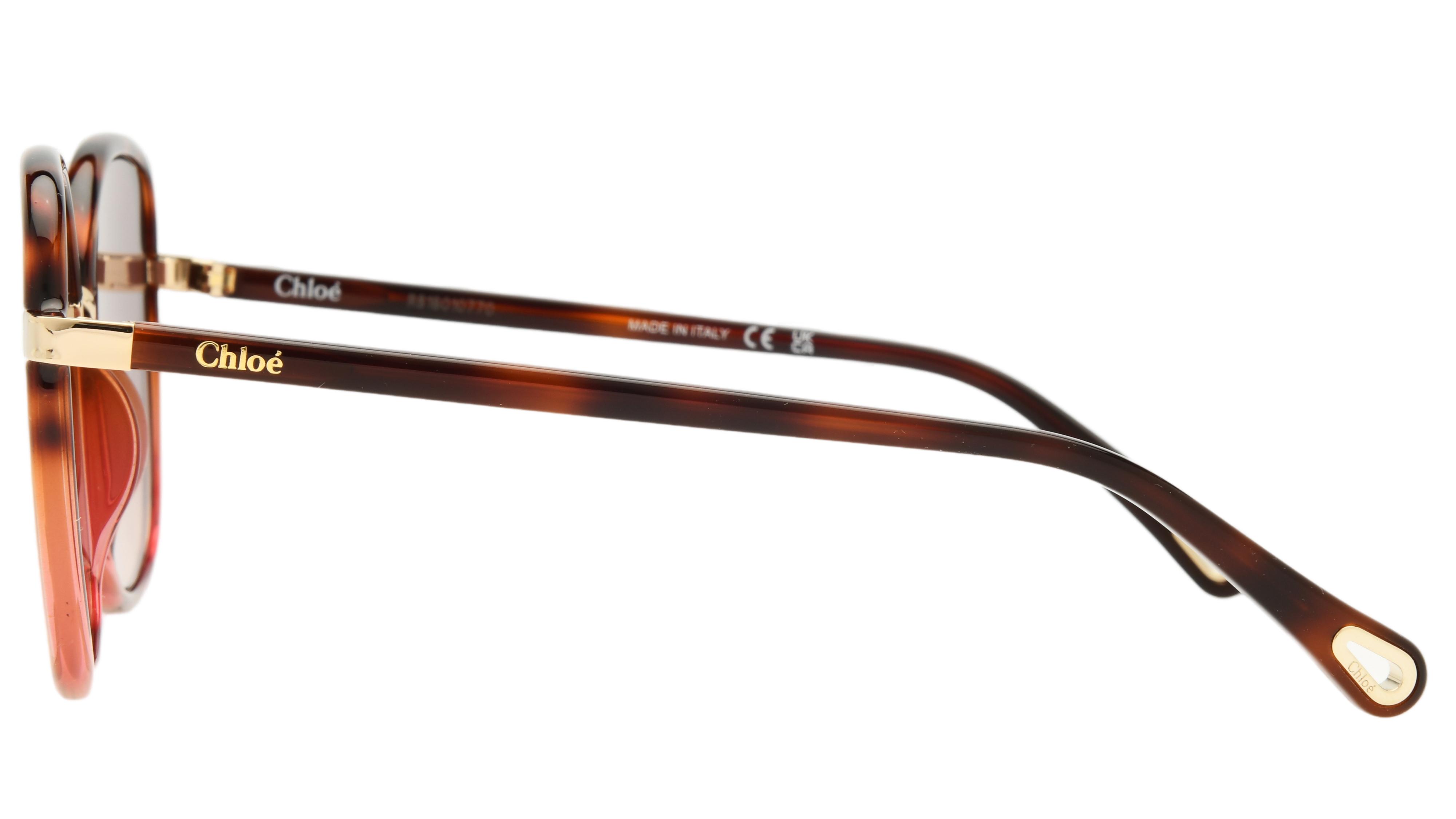 Lunettes de soleil Chloé Femme Rouge Rectangle CH0031S Gauche