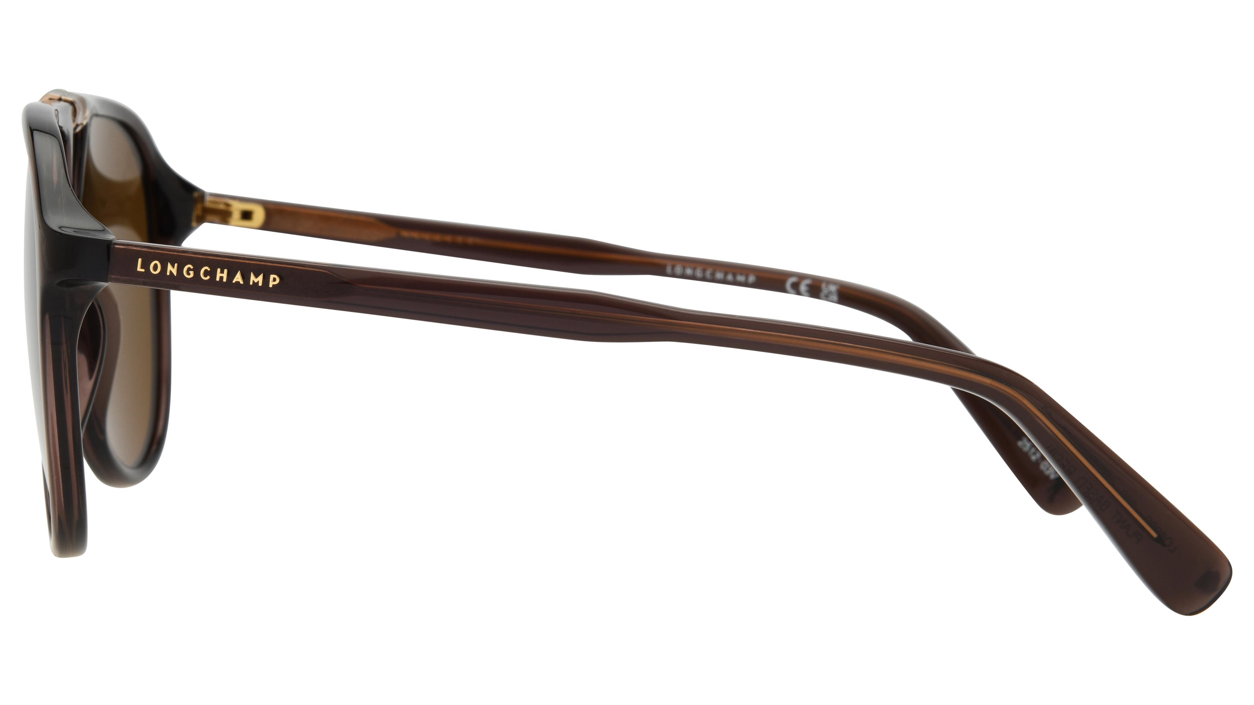 Lunettes de soleil Longchamp Femme Marron Aviateur lo800s Gauche