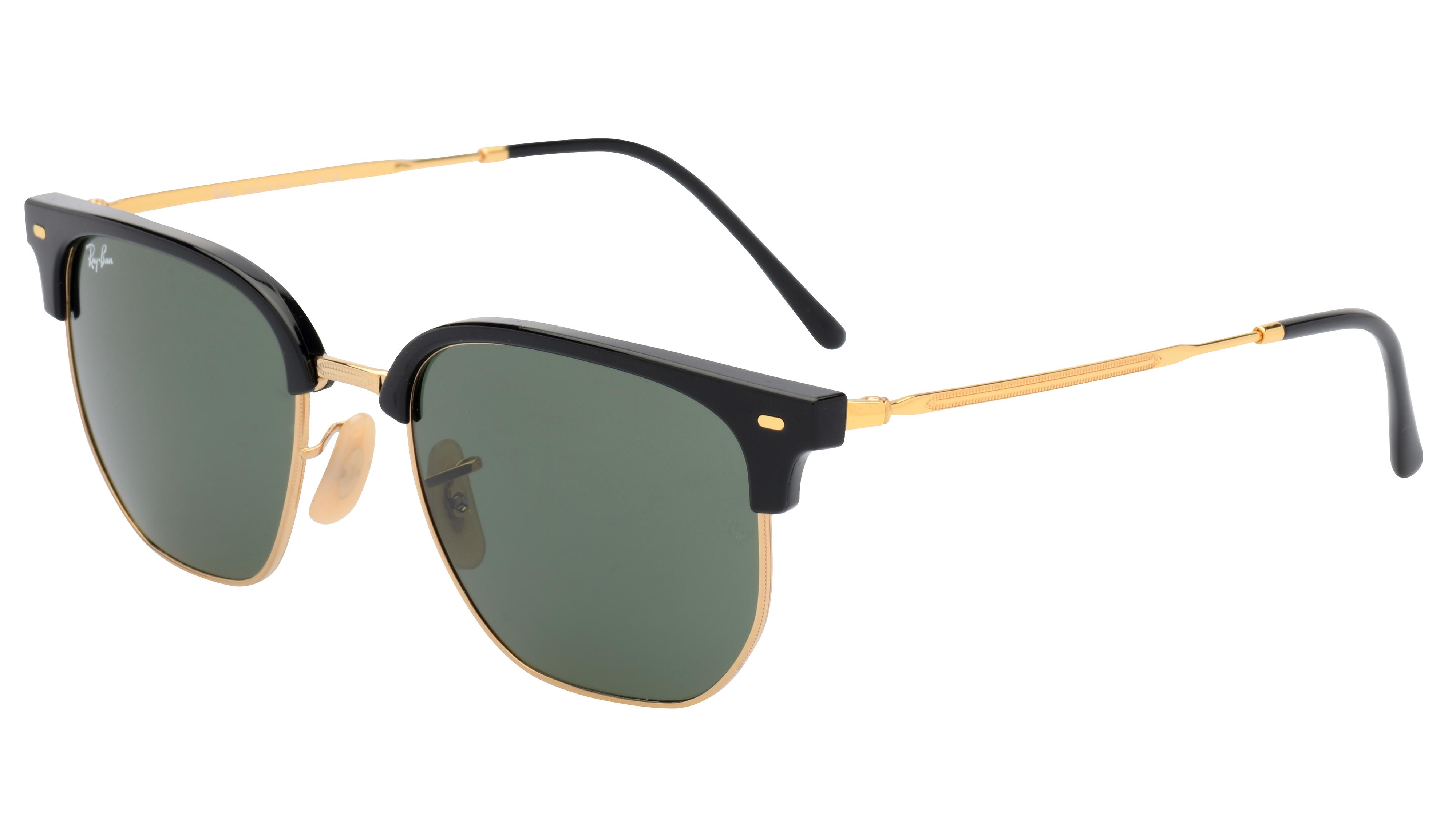 Lunettes de soleil Ray-Ban Mixte Or Carré RB4416 Trois-Quart