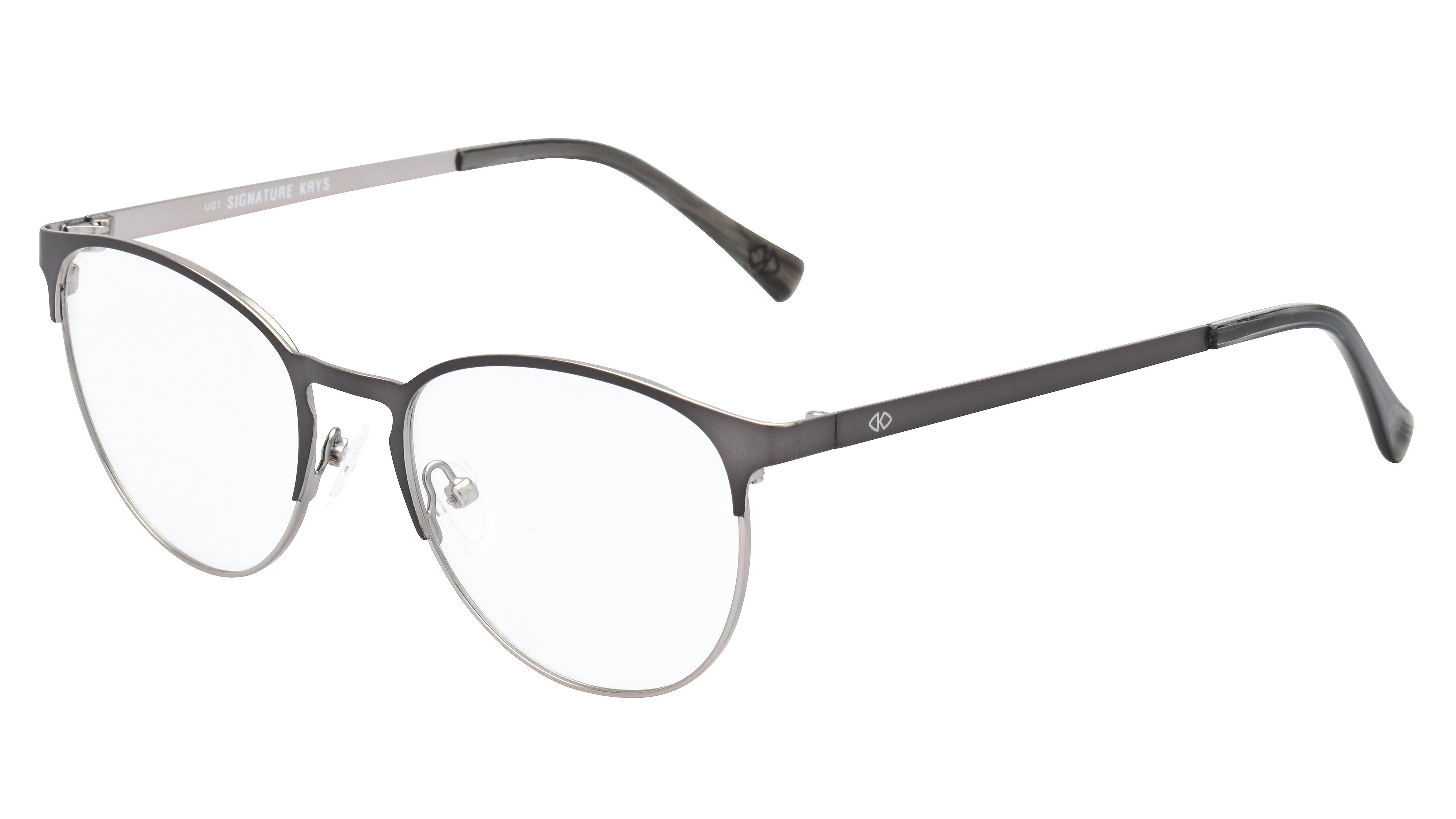 Lunettes de vue Signature Krys Homme Gris Ronde Com2103 Trois-Quart