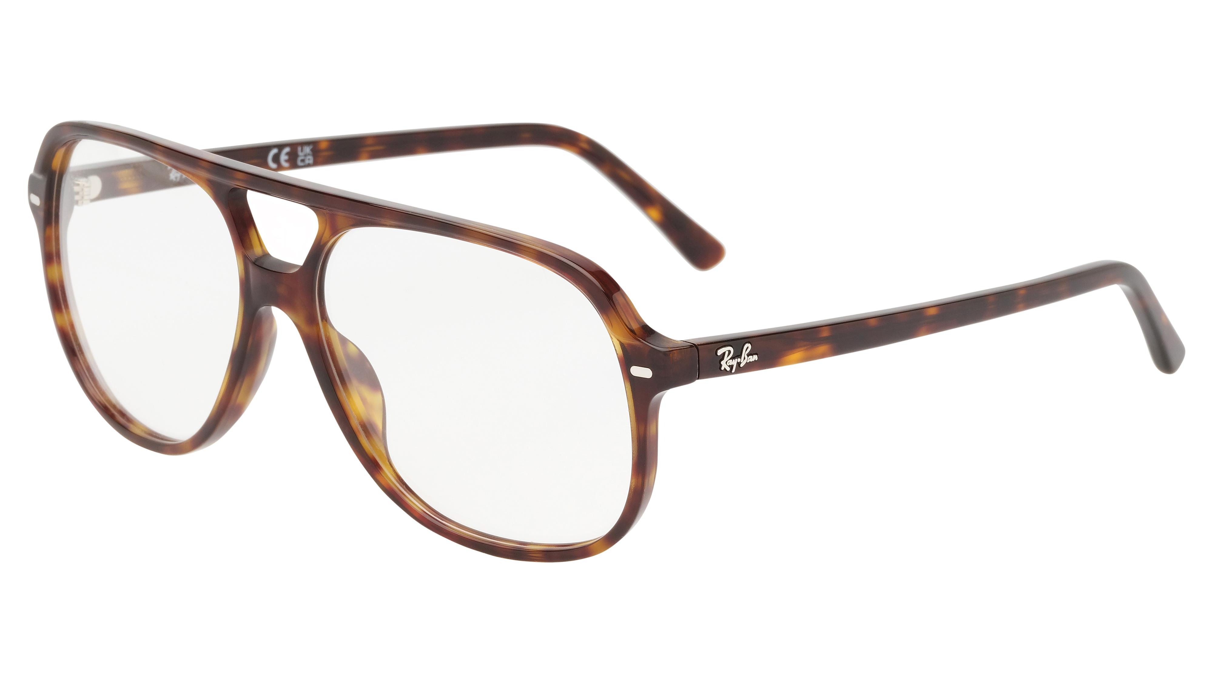 Lunettes de vue Ray-Ban Mixte Écaille Carré rx5698 Trois-Quart