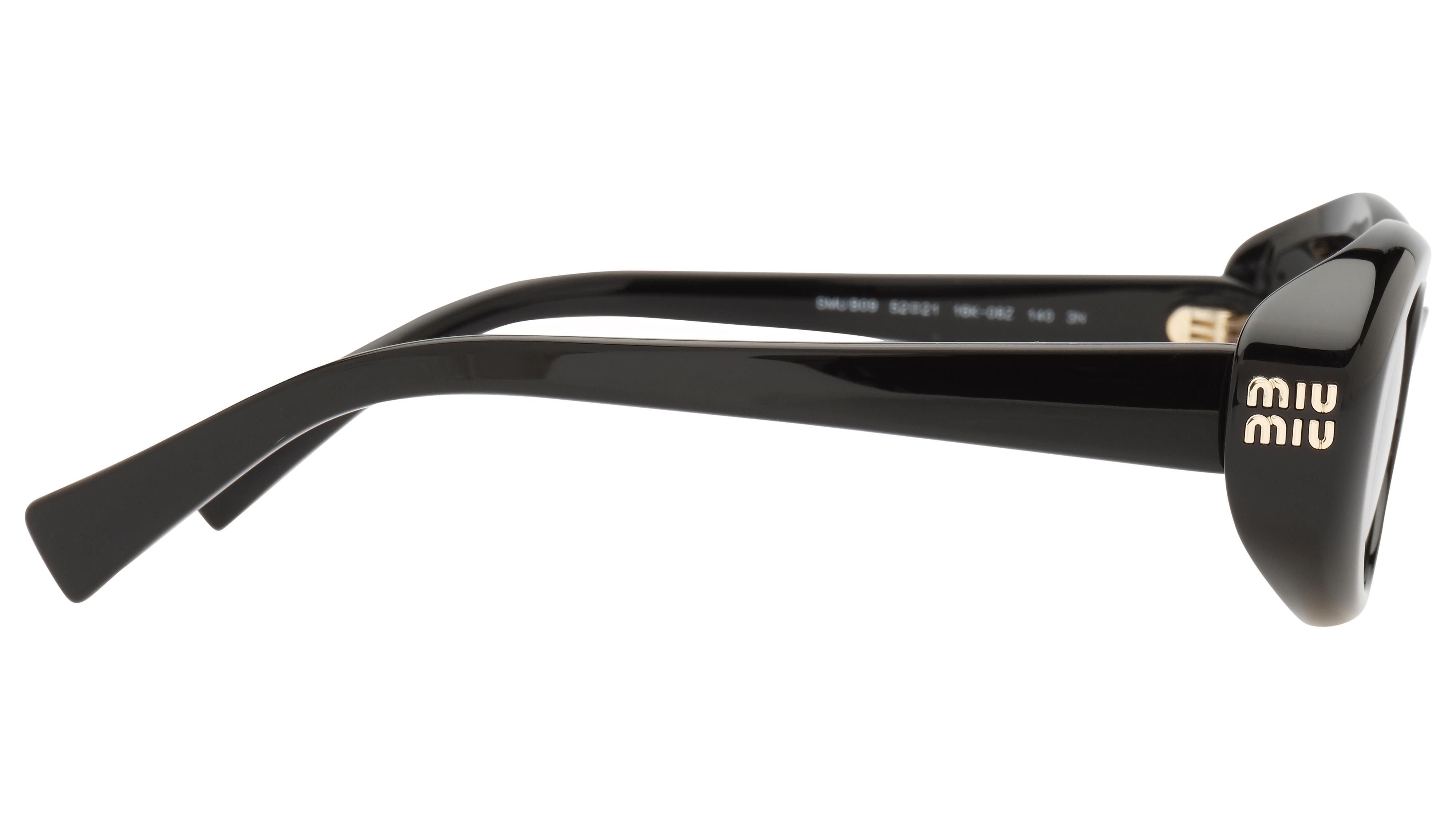 Lunettes de soleil Miu Miu Femme Noir Ovale MU Droite