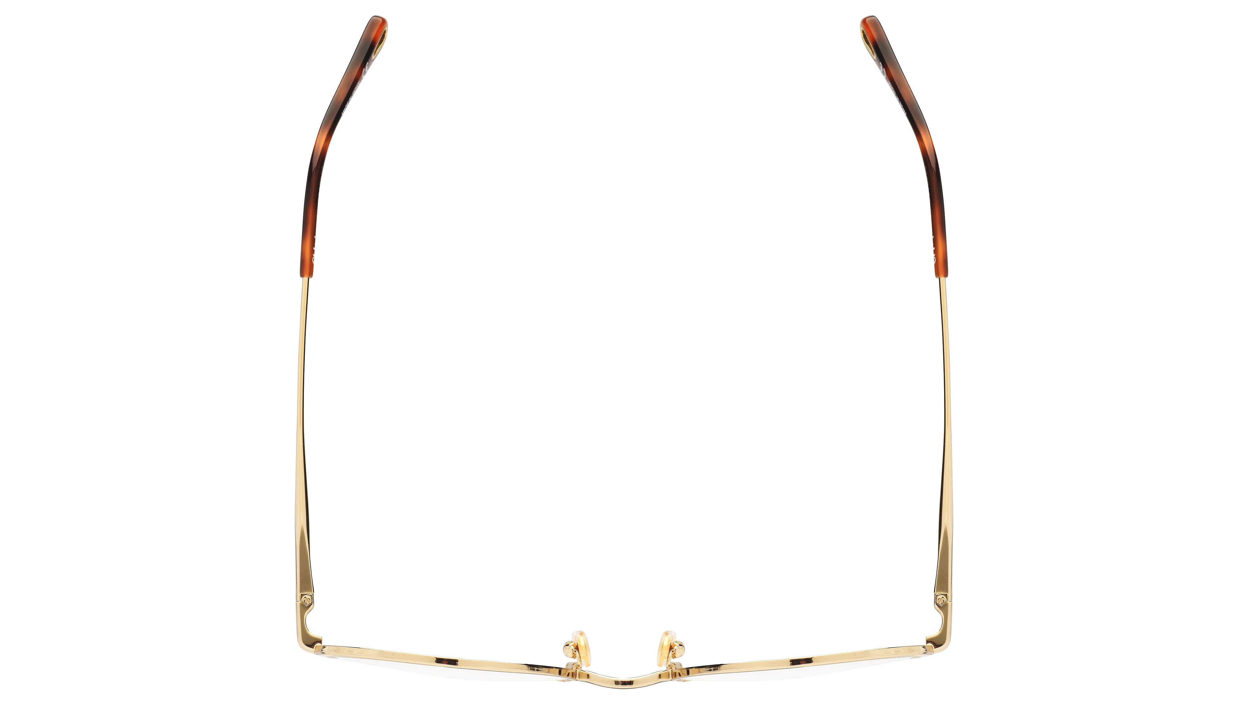Lunettes de vue Chloé Femme Or Ronde Ch0040O Dessus