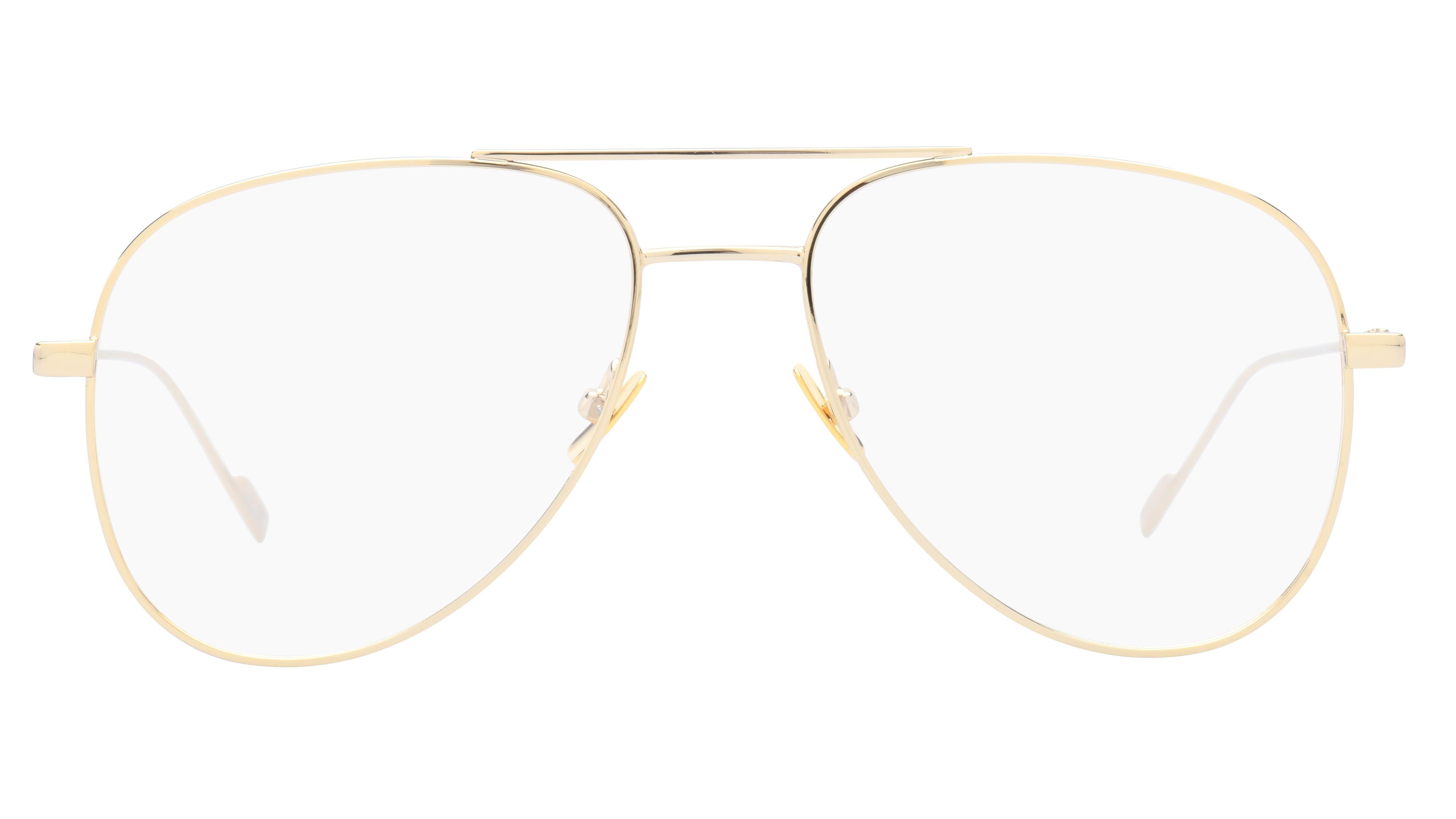 Lunettes de vue Saint Laurent Homme Or Aviateur CLASSIC Face