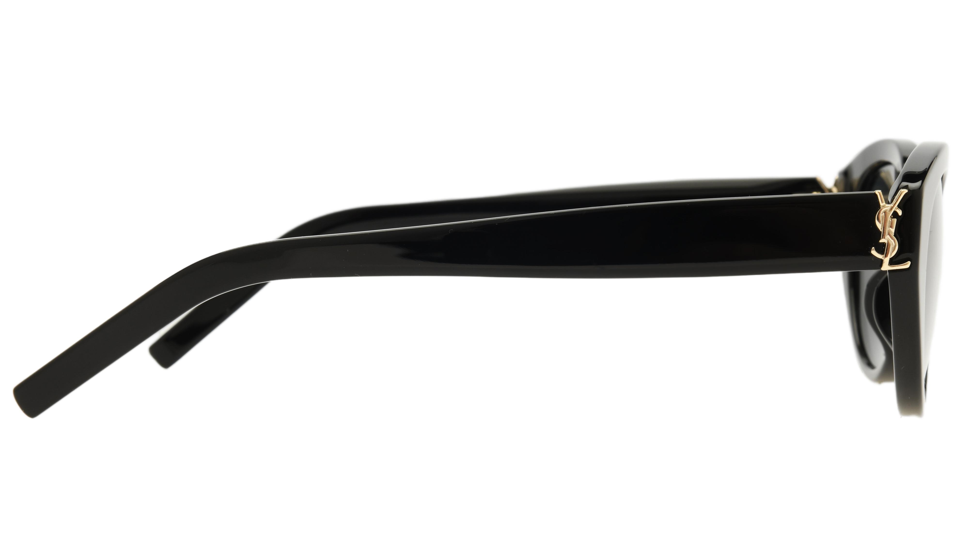 Lunettes de soleil Saint Laurent Femme Noir Ronde slm148 Droite