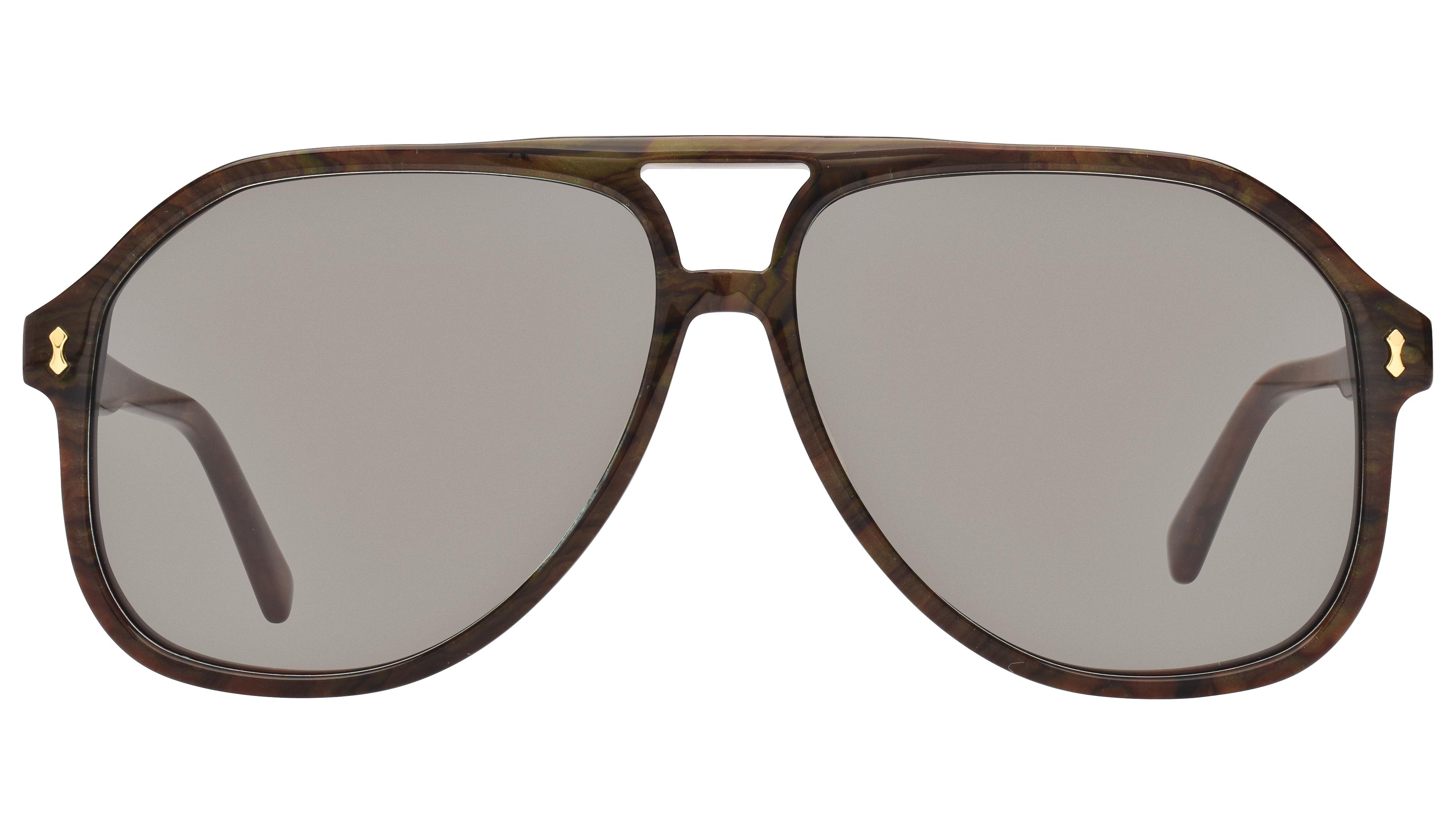Lunettes de soleil Gucci Homme Bleu Aviateur Gg1042S Face