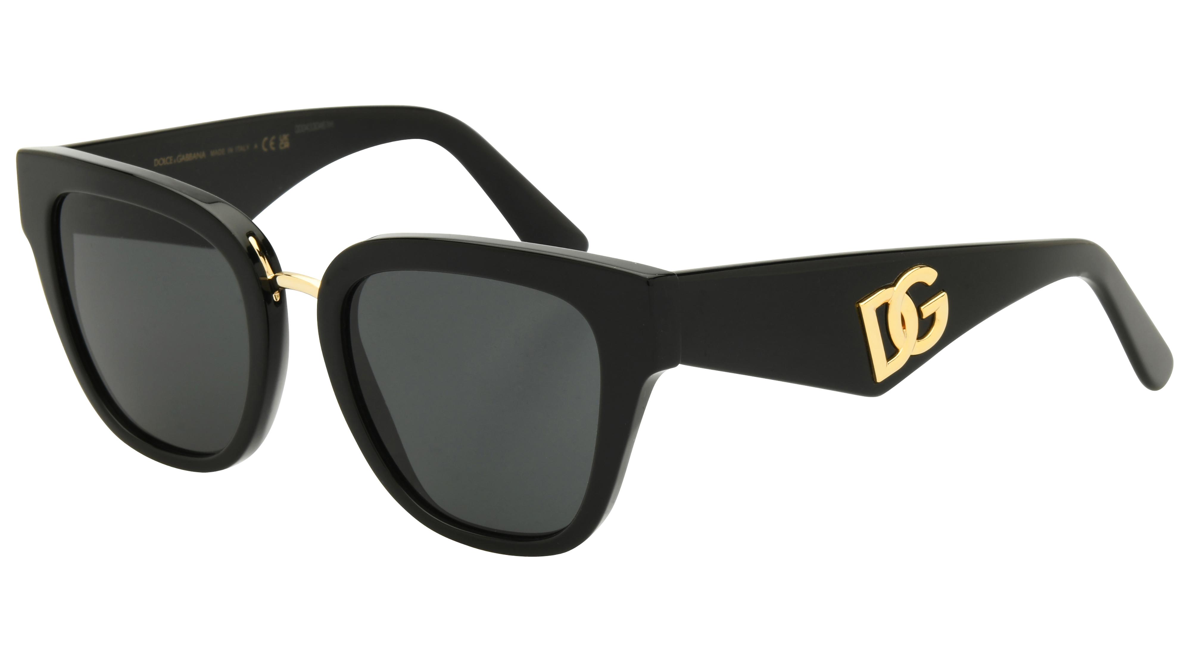 Lunettes de soleil  Femme Noir Papillon dg4437 Trois-Quart