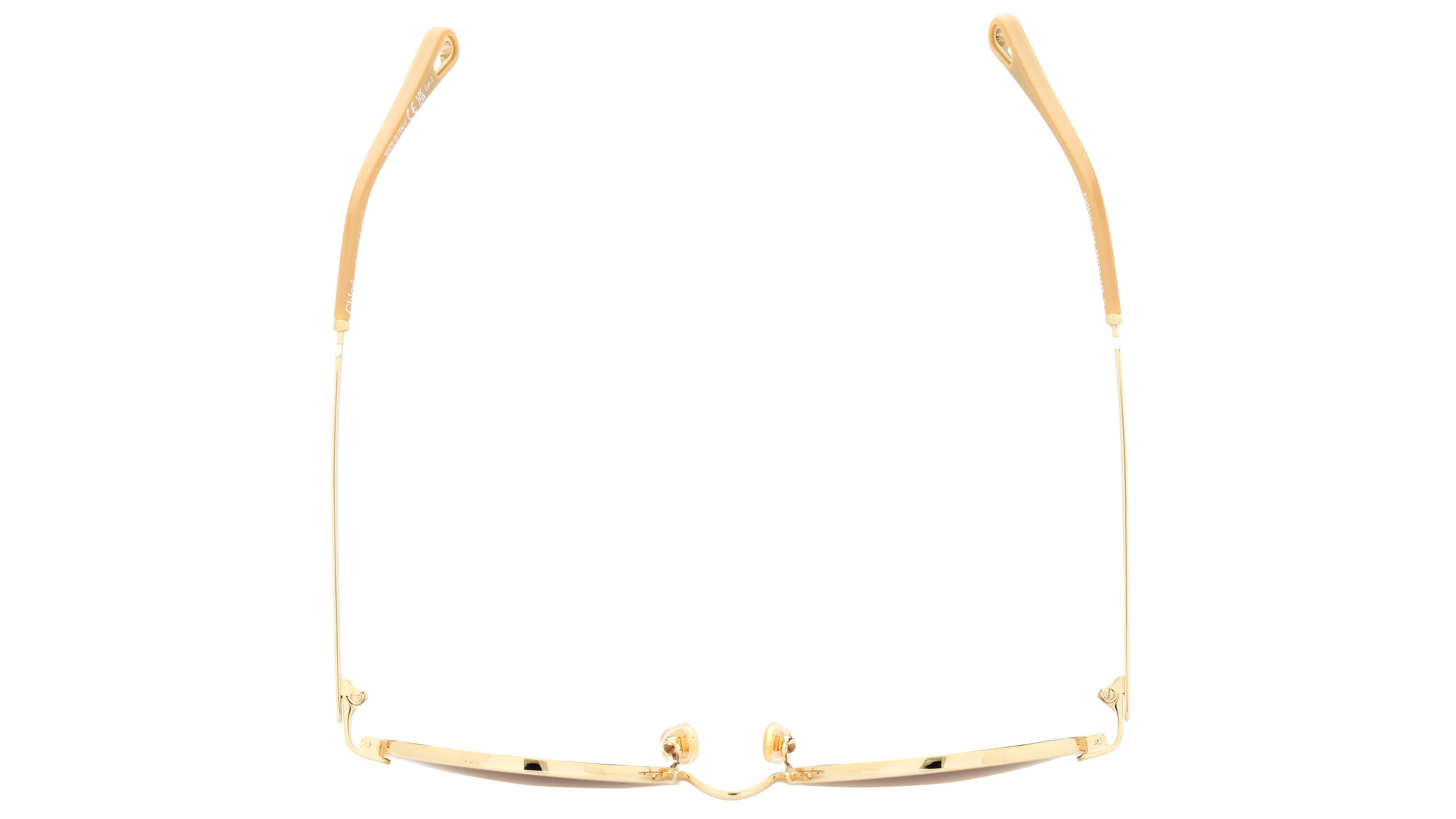 Lunettes de soleil Chloé Femme Or Pantos CH0326S Dessus