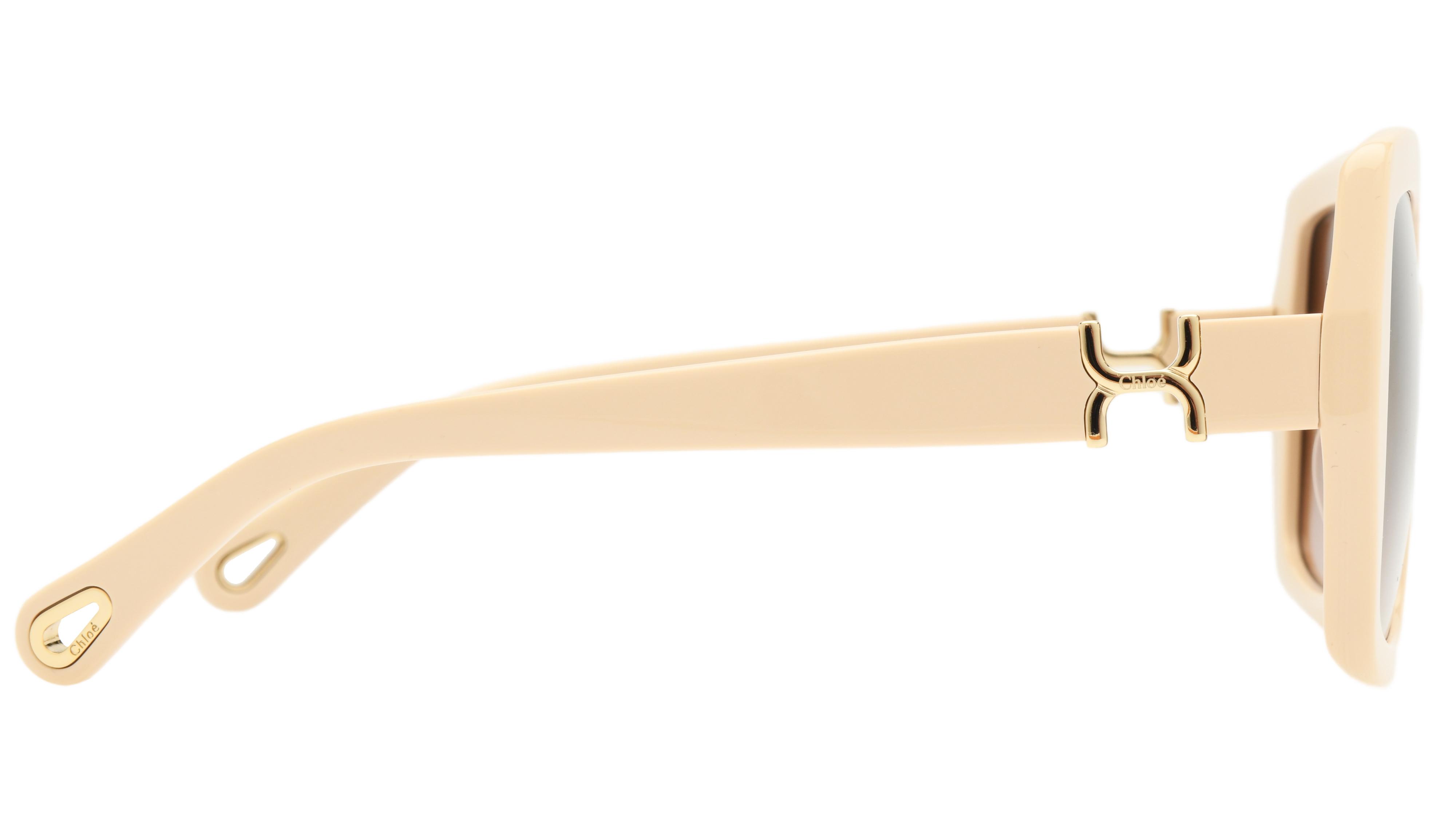 Lunettes de soleil Chloé Femme Marron Rectangle CH0301S Droite