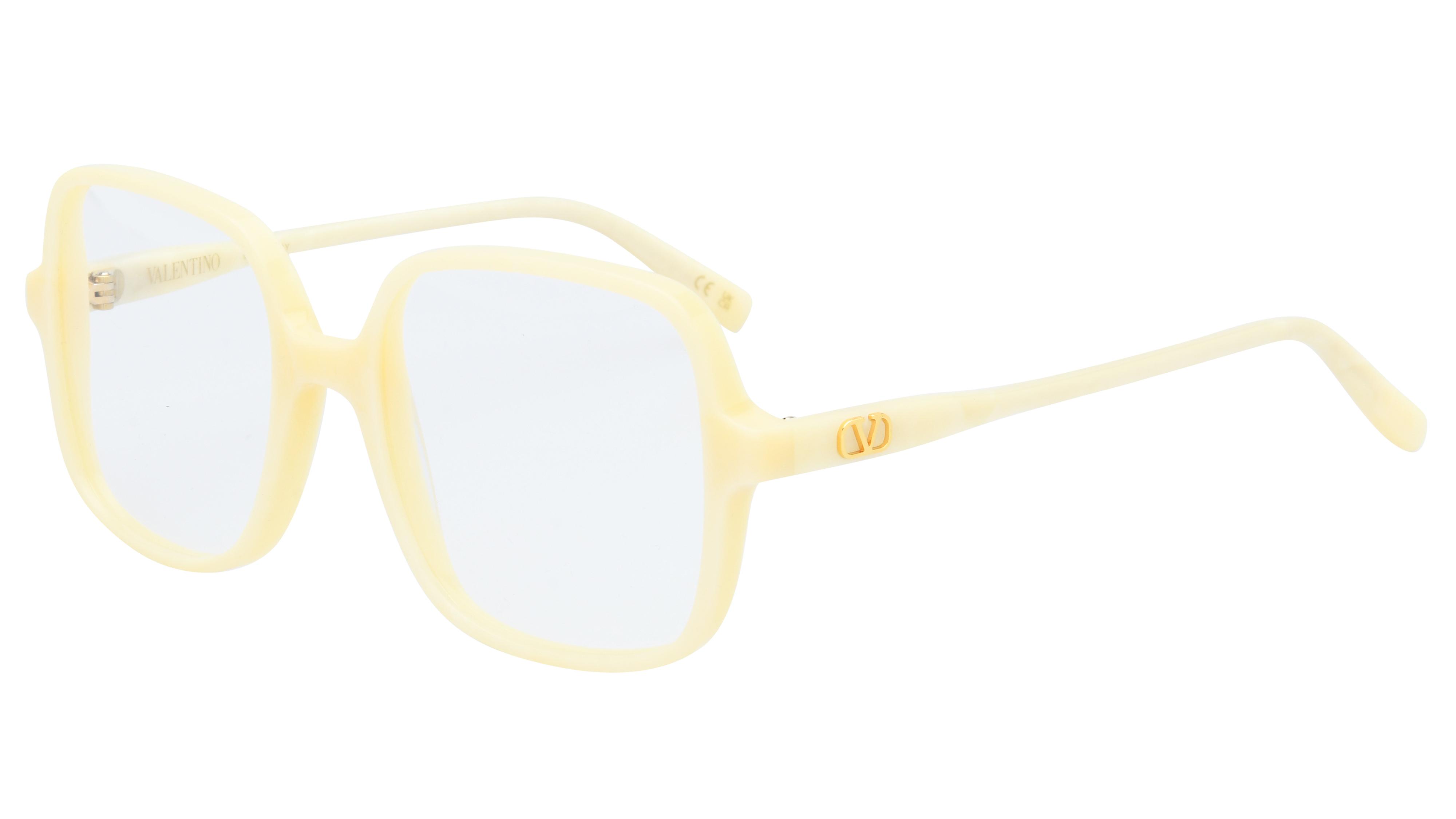 Lunettes de vue Valentino Femme Blanc Carré Vg0021O Trois-Quart