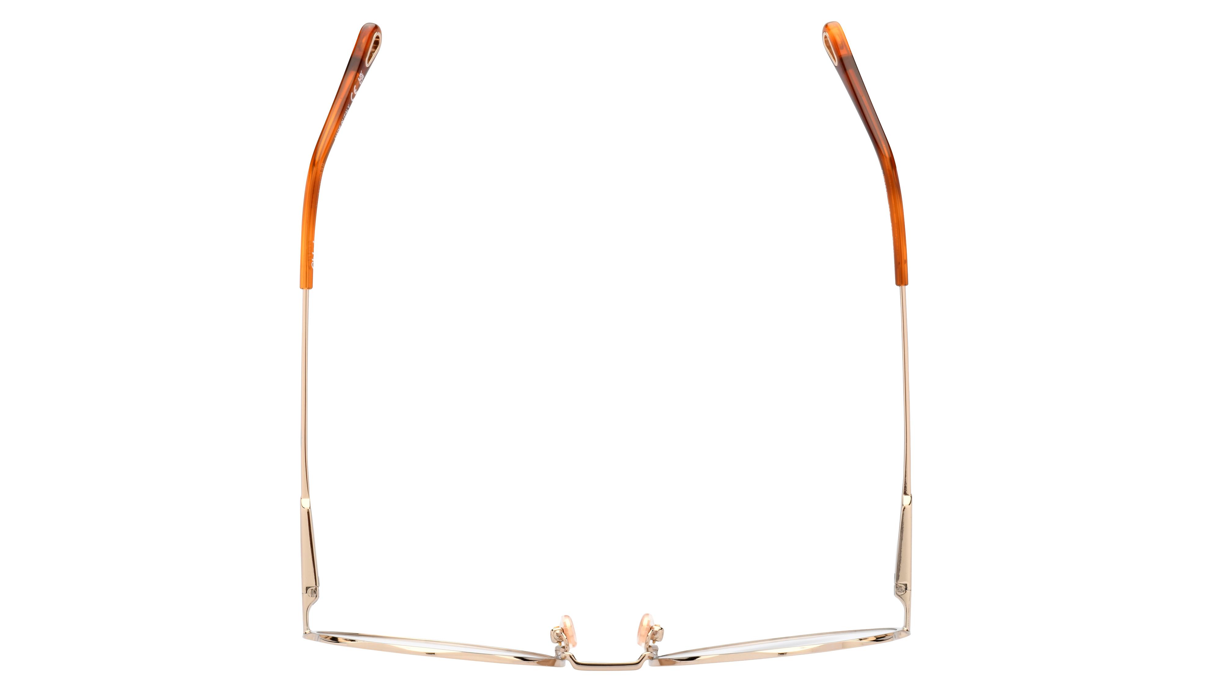 Lunettes de vue Chloé Femme Or Ronde CH0185O Dessus