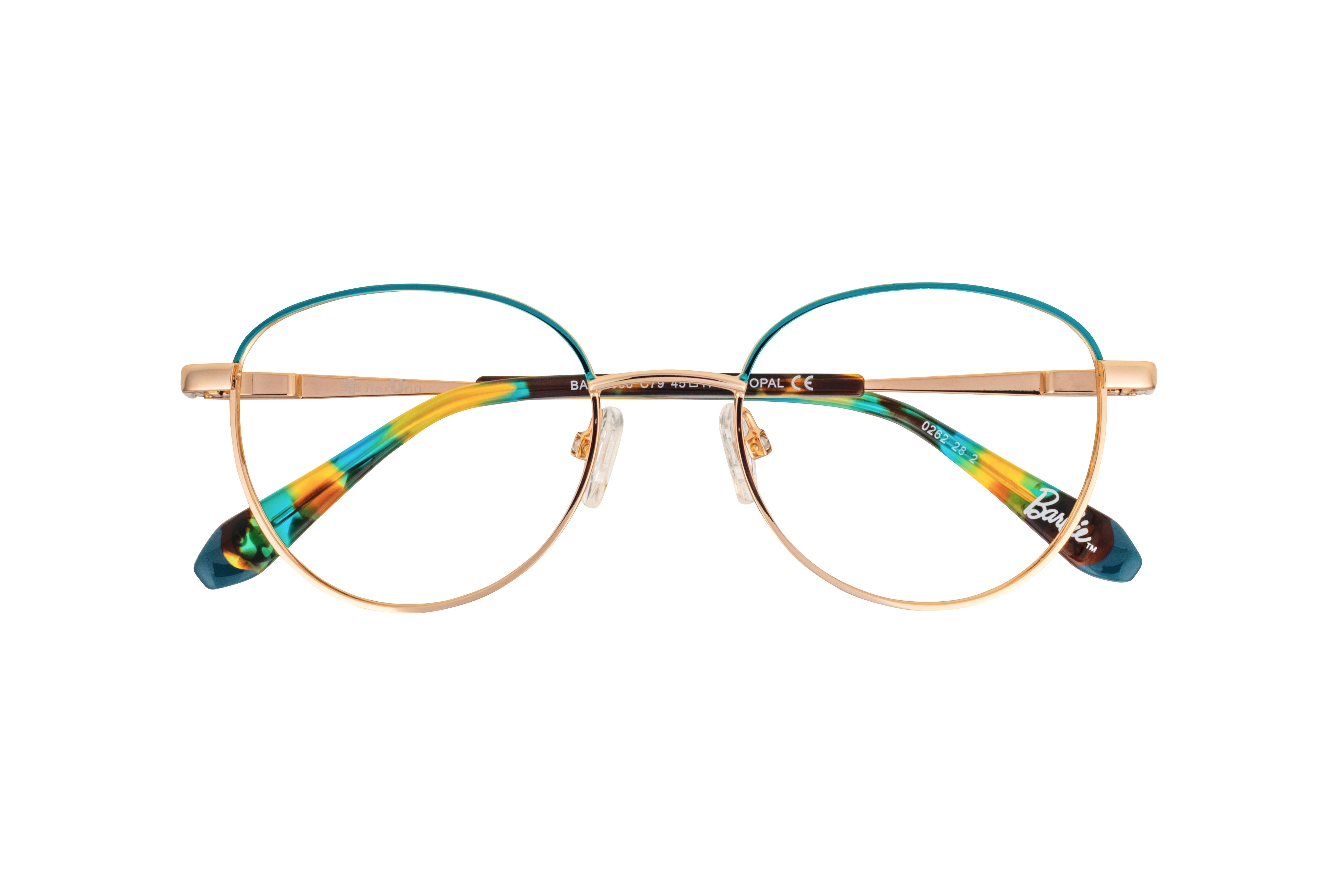 Lunettes de vue Barbie Enfant Vert Rectangle BAMM006 Face