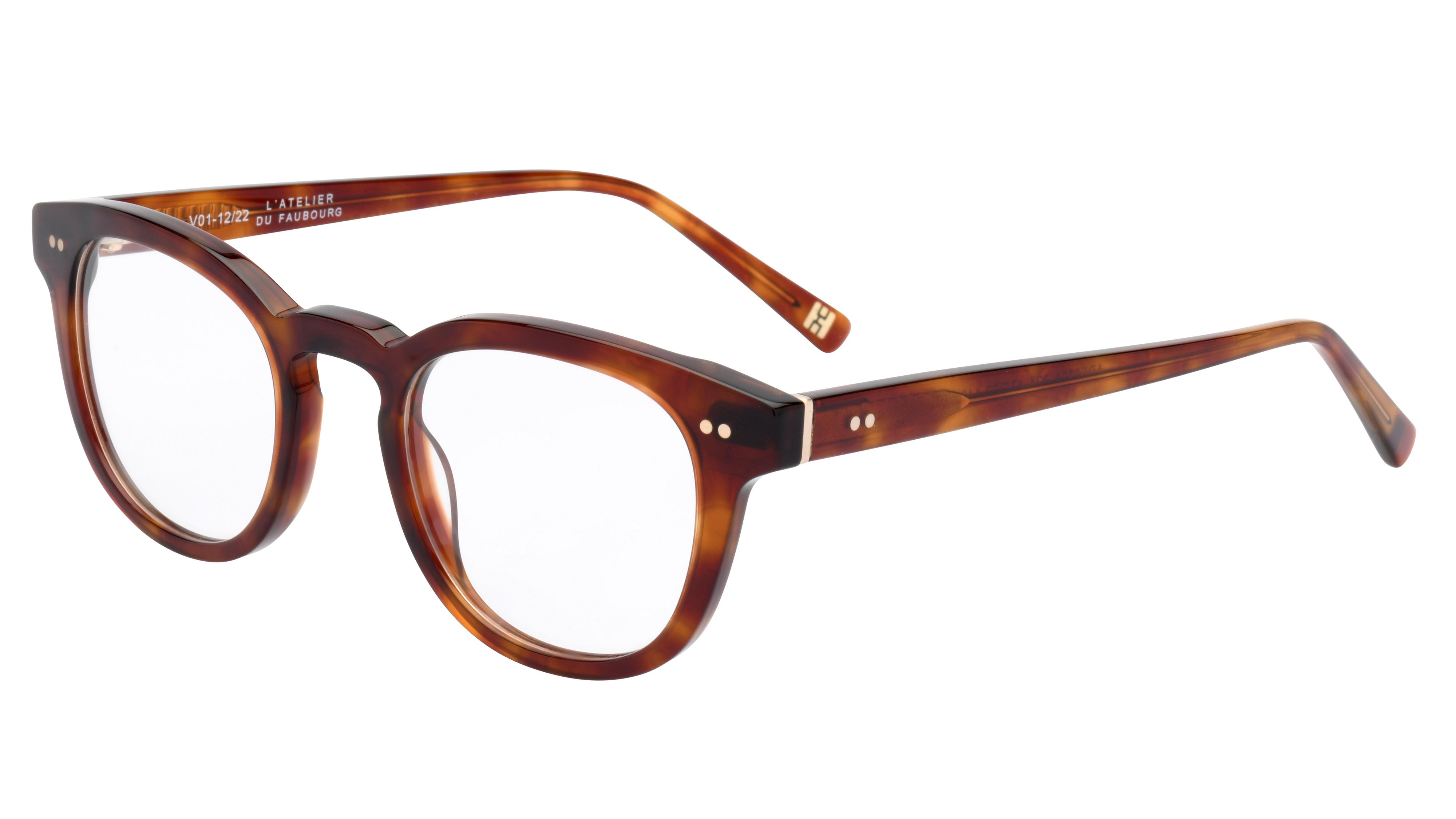 Lunettes de vue L'Atelier du Faubourg Homme Écaille Carré Adf2301 Trois-Quart