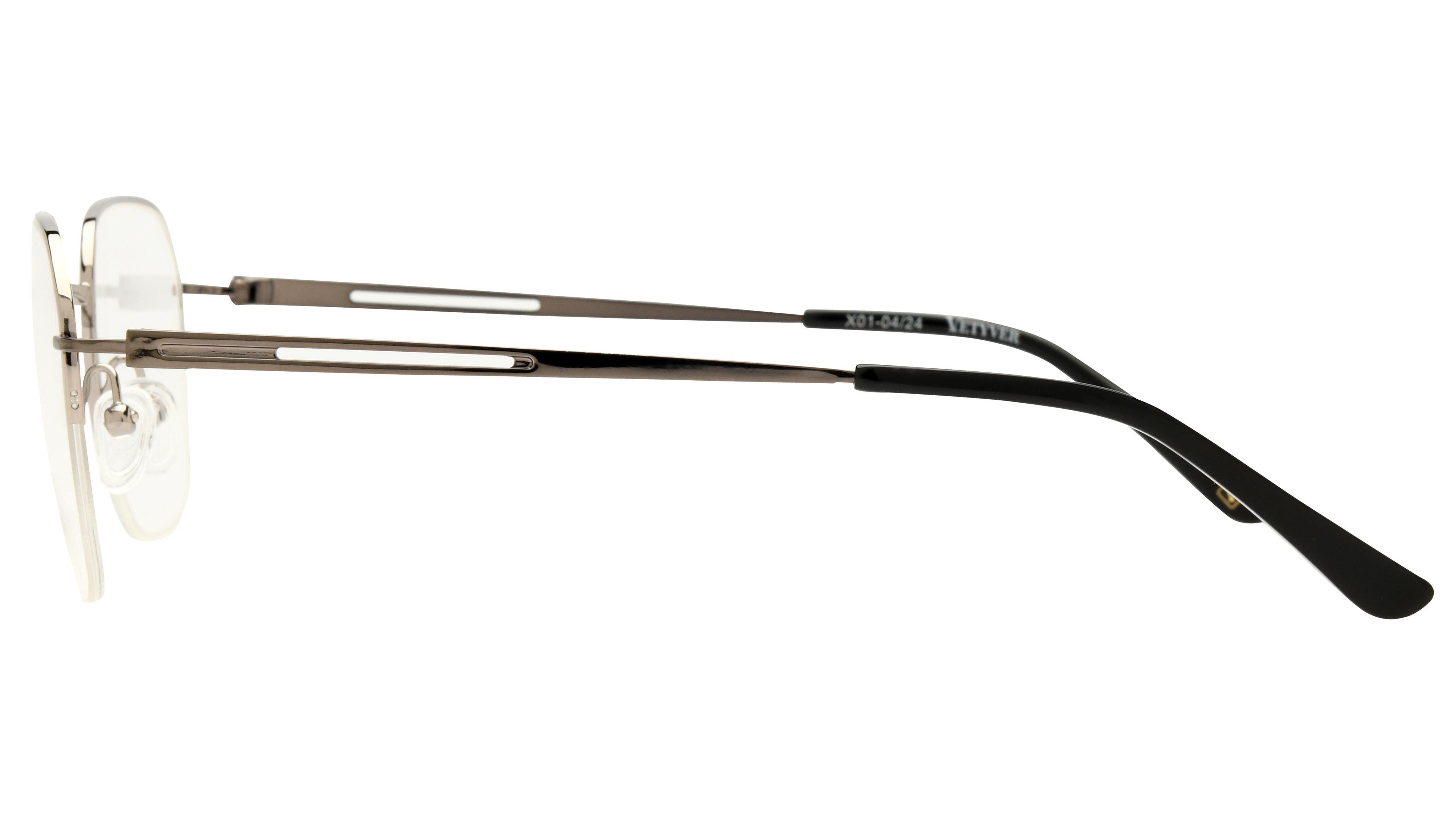 Lunettes de vue Vetyver Homme Gris Carré Ve2401H Gauche