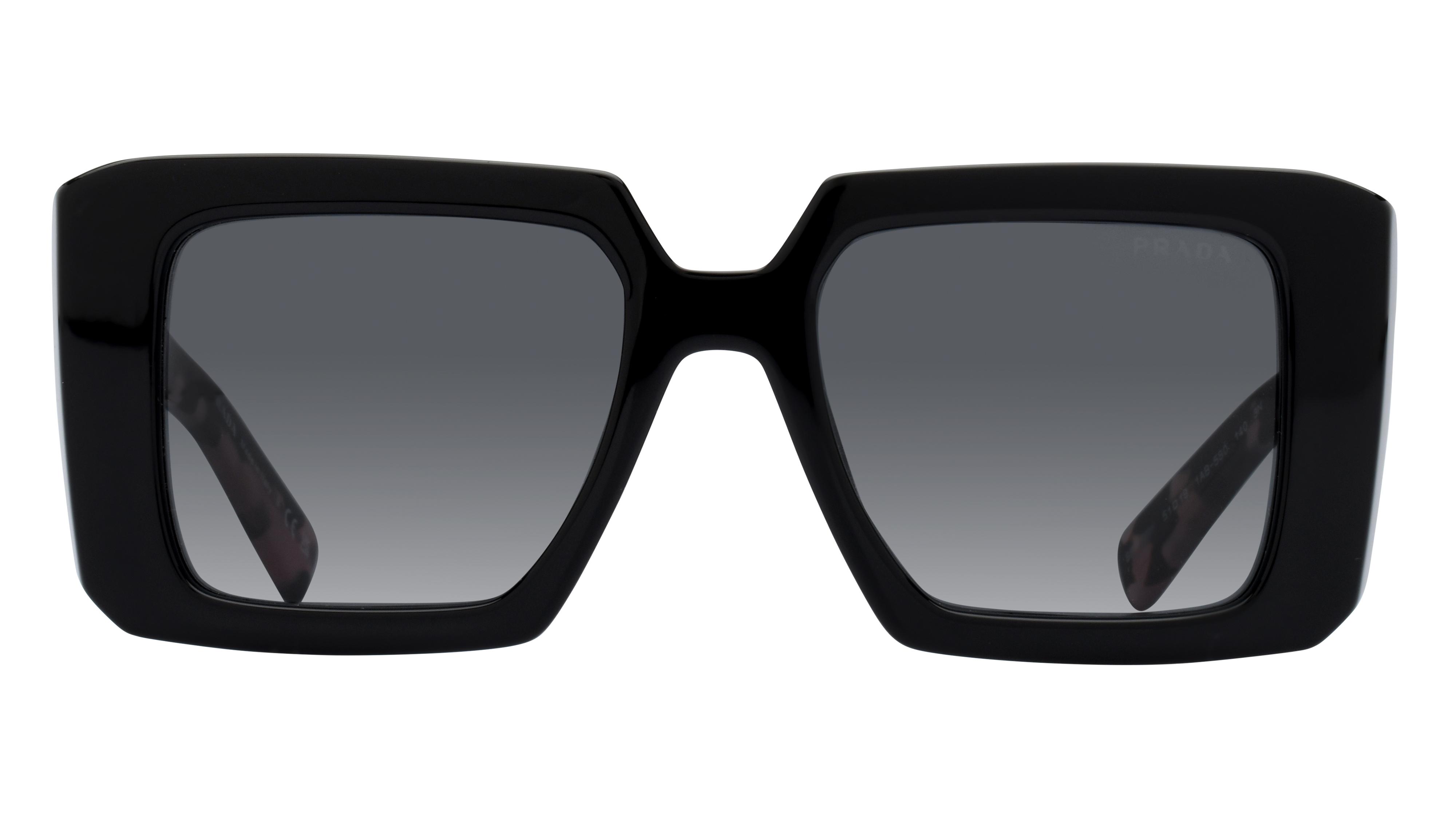 Lunettes de soleil Prada Pr23Ys 1Ab5S0 Noir Brillant Carre Krys