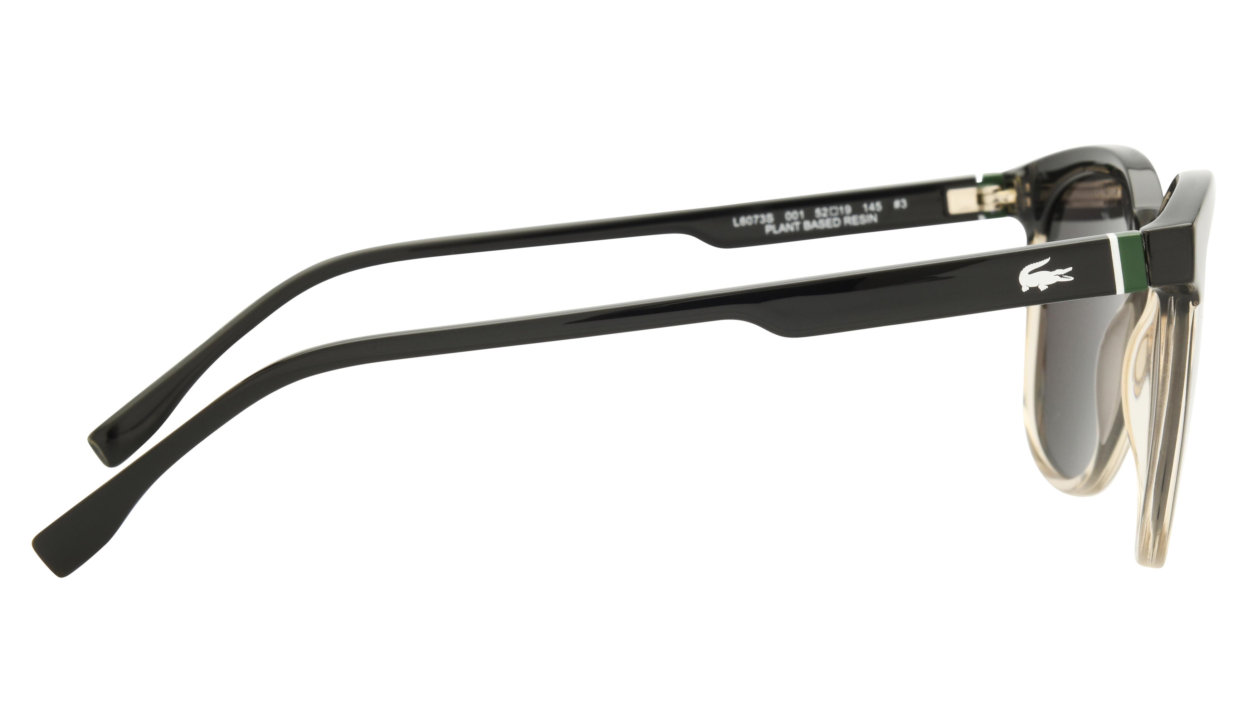 Lunettes de soleil Lacoste Homme Noir Carré L6073S Droite