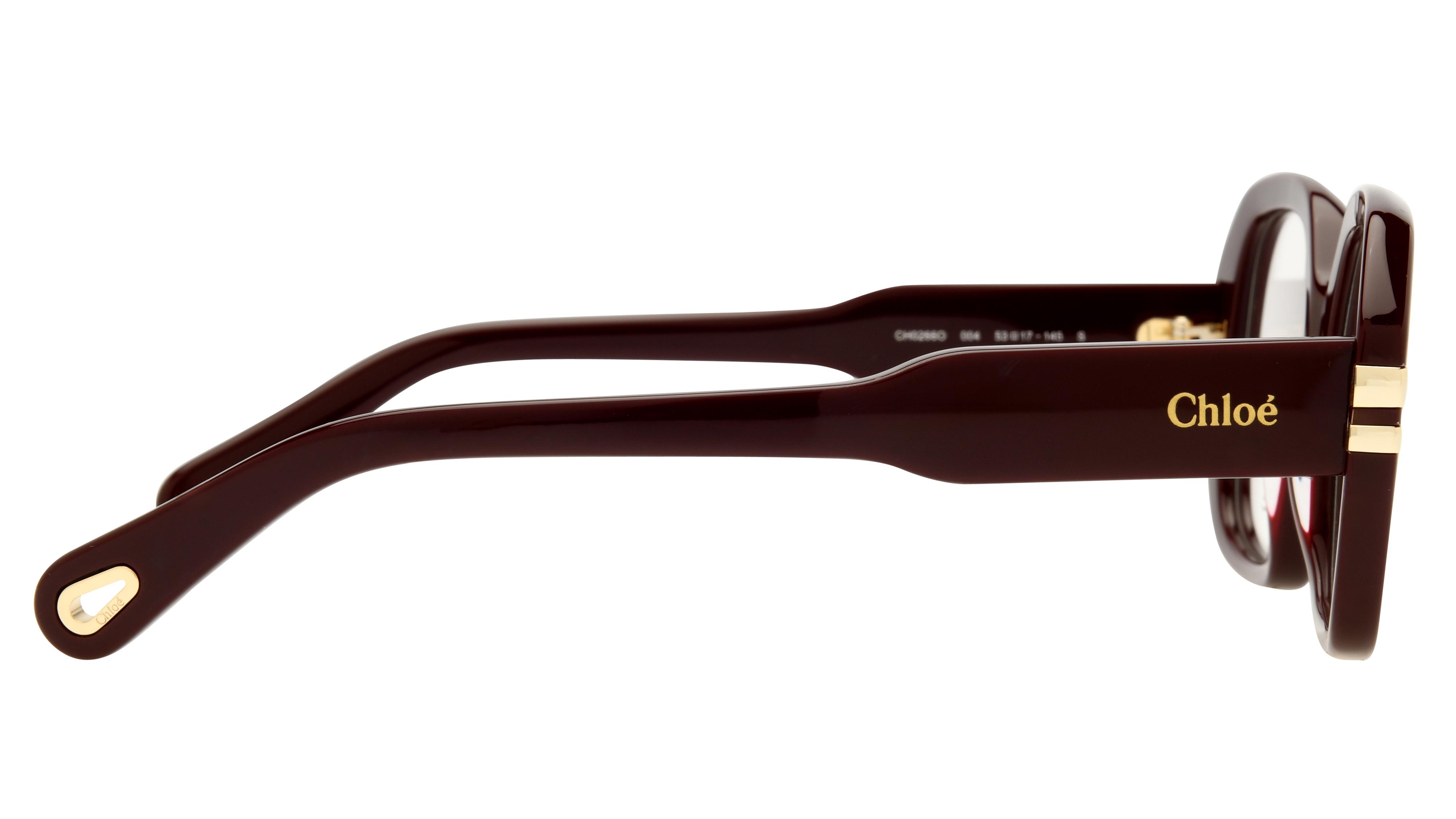 Lunettes de vue Chloé Femme Rouge Rectangle Ch0266O Droite