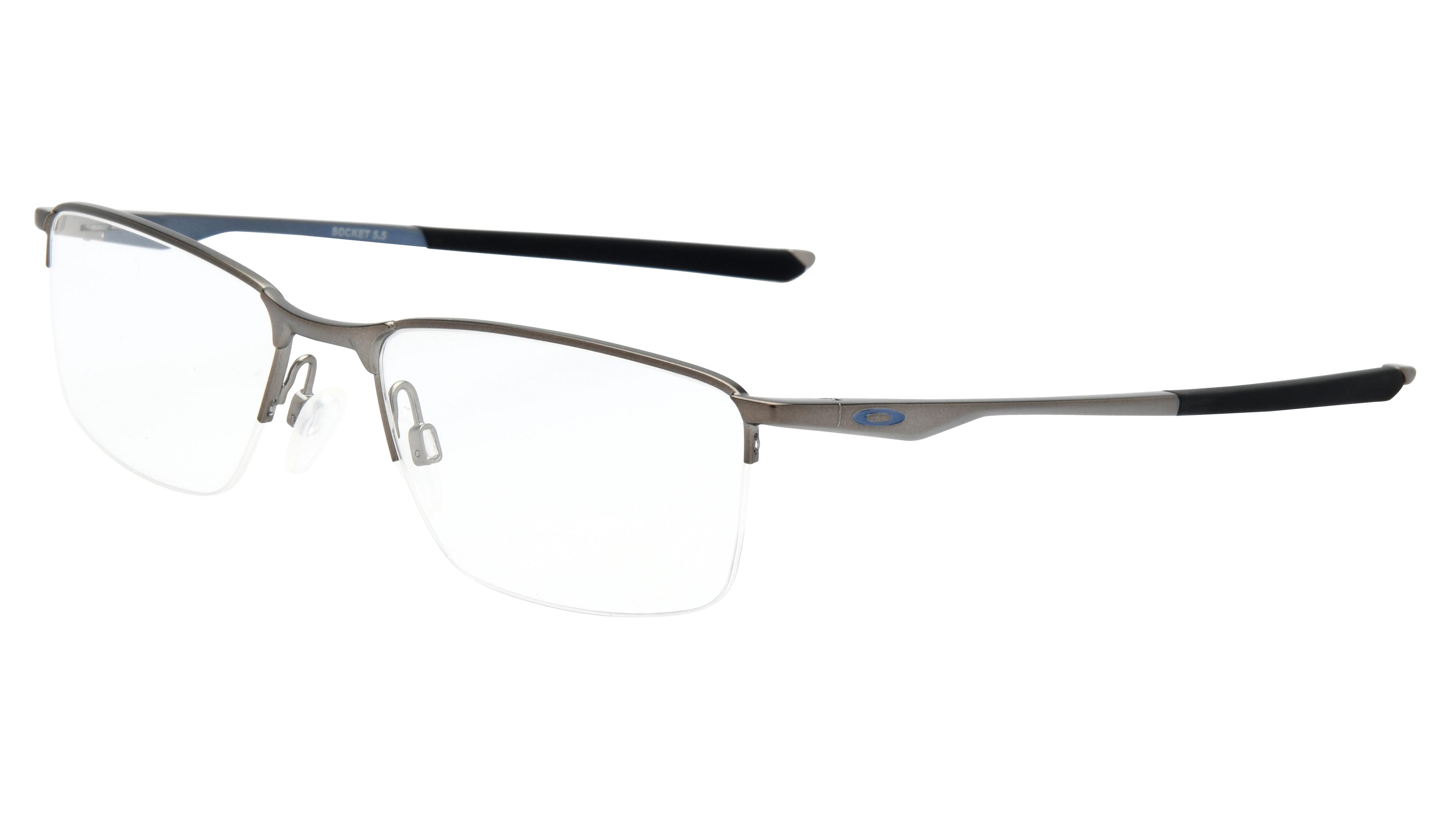 Lunettes de vue Oakley Homme Gris Rectangle Ox3218 Trois-Quart