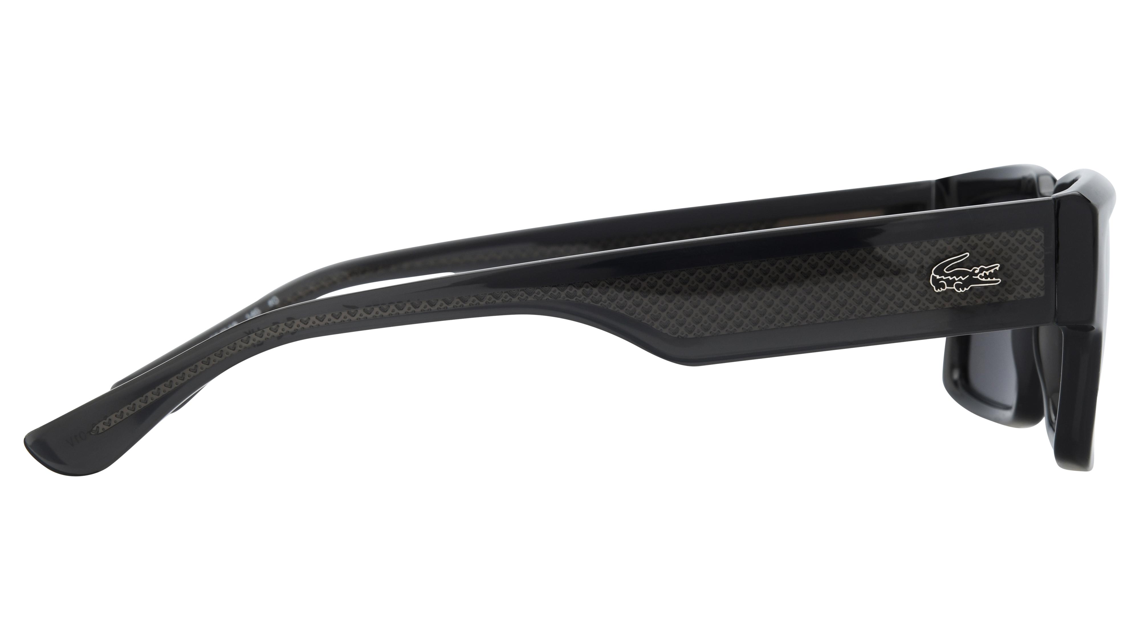 Lunettes de soleil Lacoste Mixte Noir Rectangle L6082S Droite