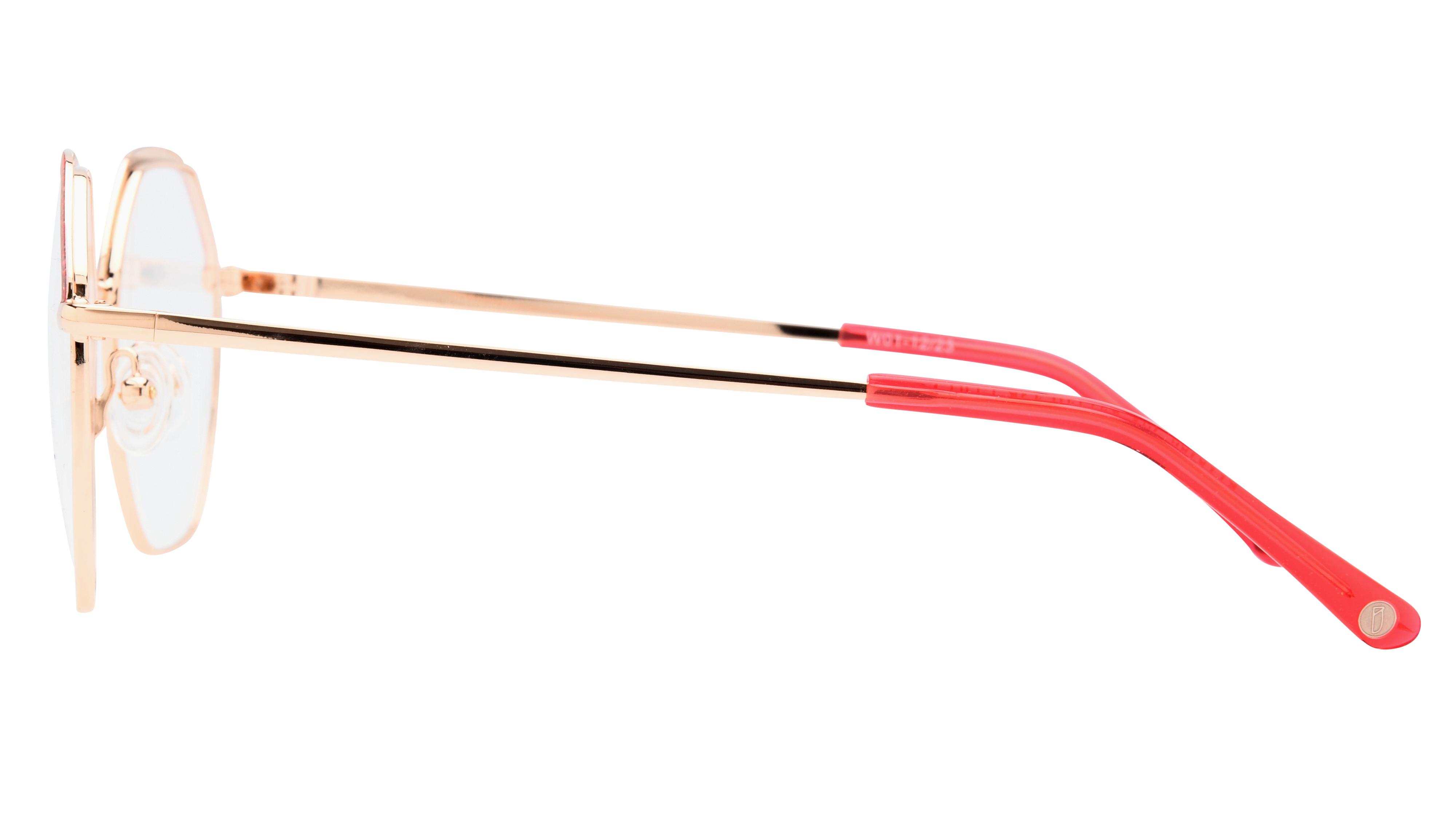 Lunettes de vue Baïa Femme Rouge Carré Baa2402 Gauche