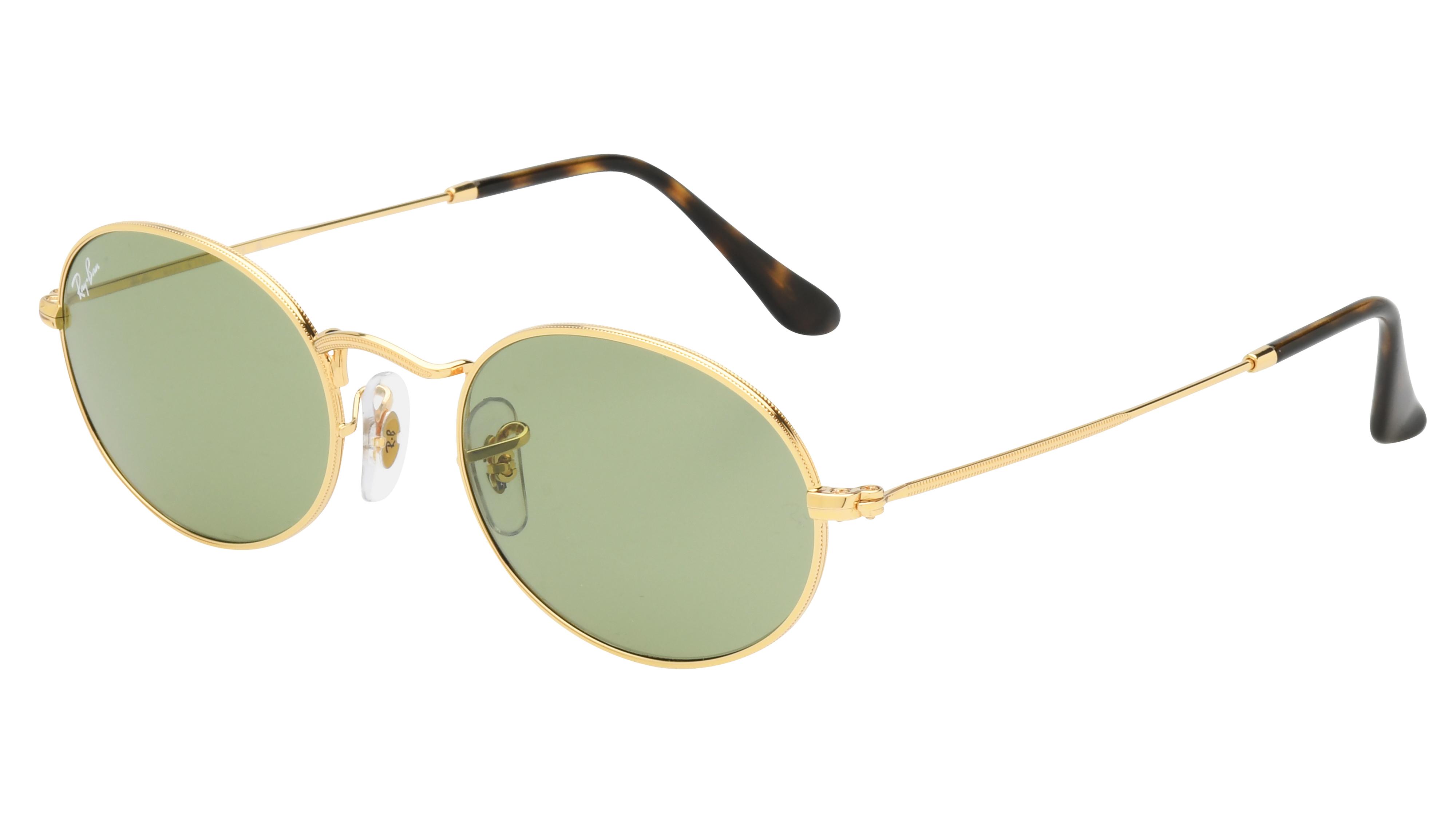 Lunettes de soleil Ray-Ban Mixte Or Ovale RB3547 Trois-Quart
