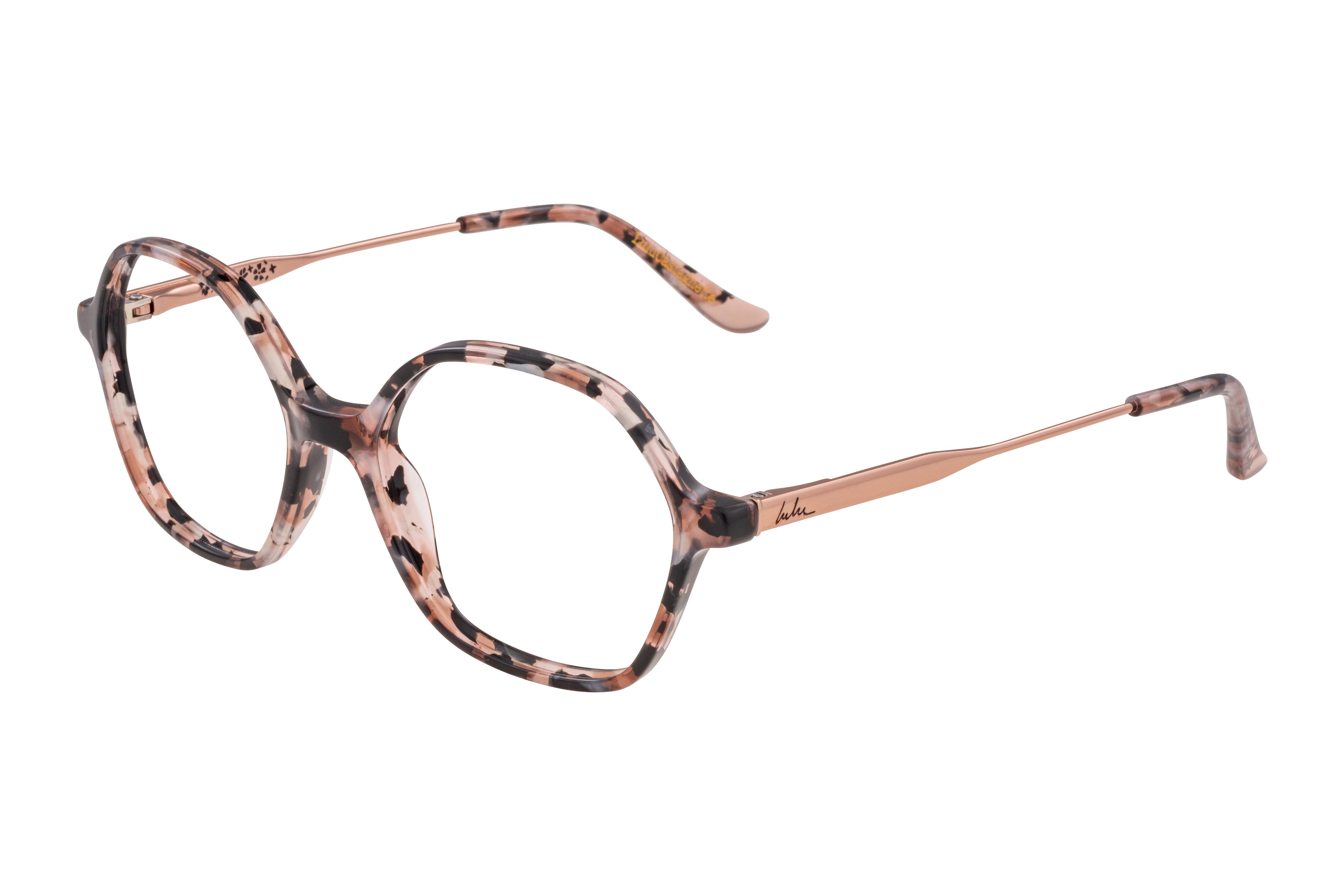 Lunettes de vue Lulu Castagnette  Rose Wayfarer LFAM116C71 Gauche