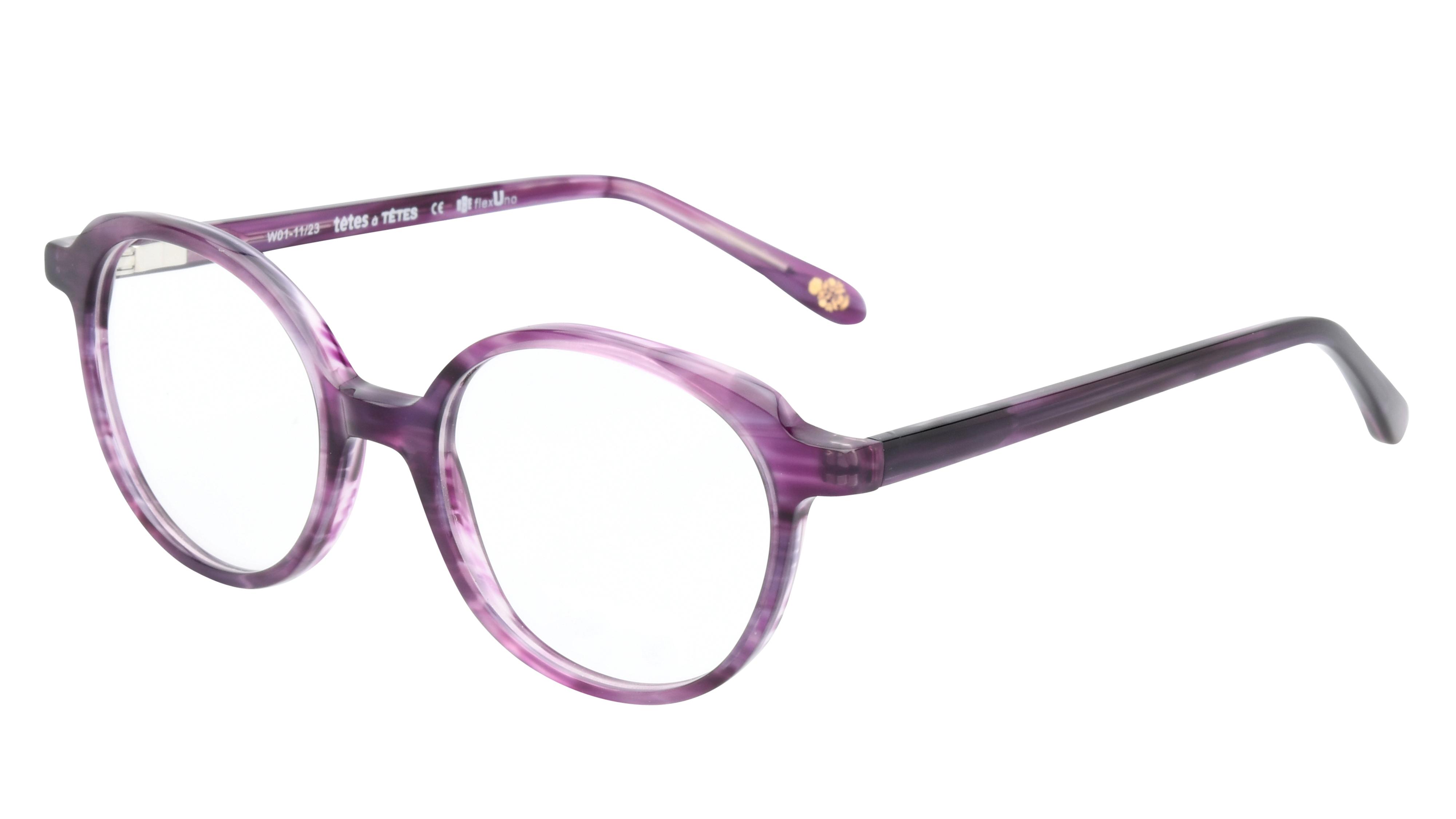 Lunettes de vue têtes à TETES Enfant Violet Papillon Tat2408E+ Trois-Quart