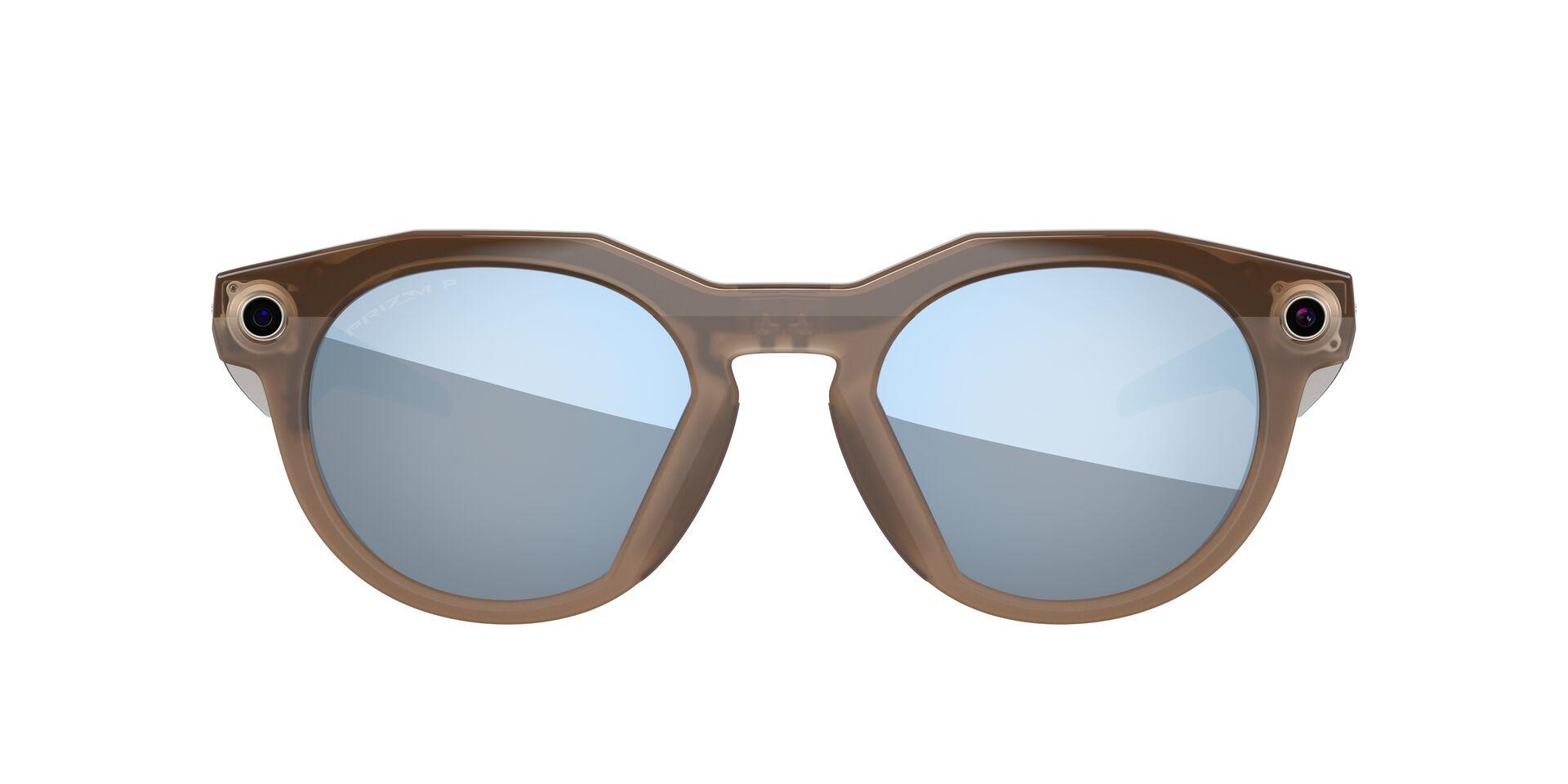 Lunettes de soleil Oakley Meta Mixte Marron Ronde Ow8002 Face