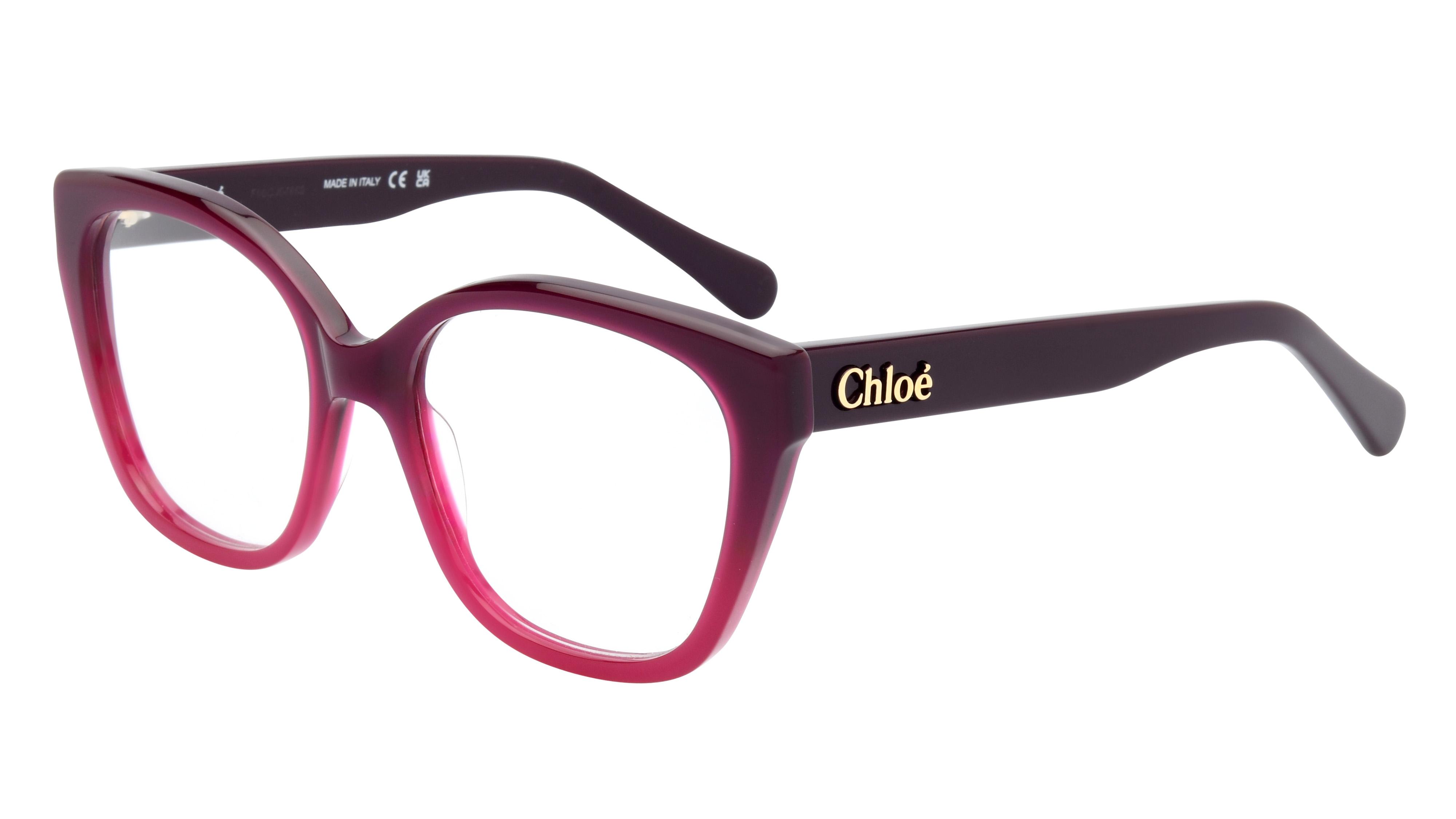 Lunettes de vue Chloé Femme Rouge Papillon Ch0241O Trois-Quart