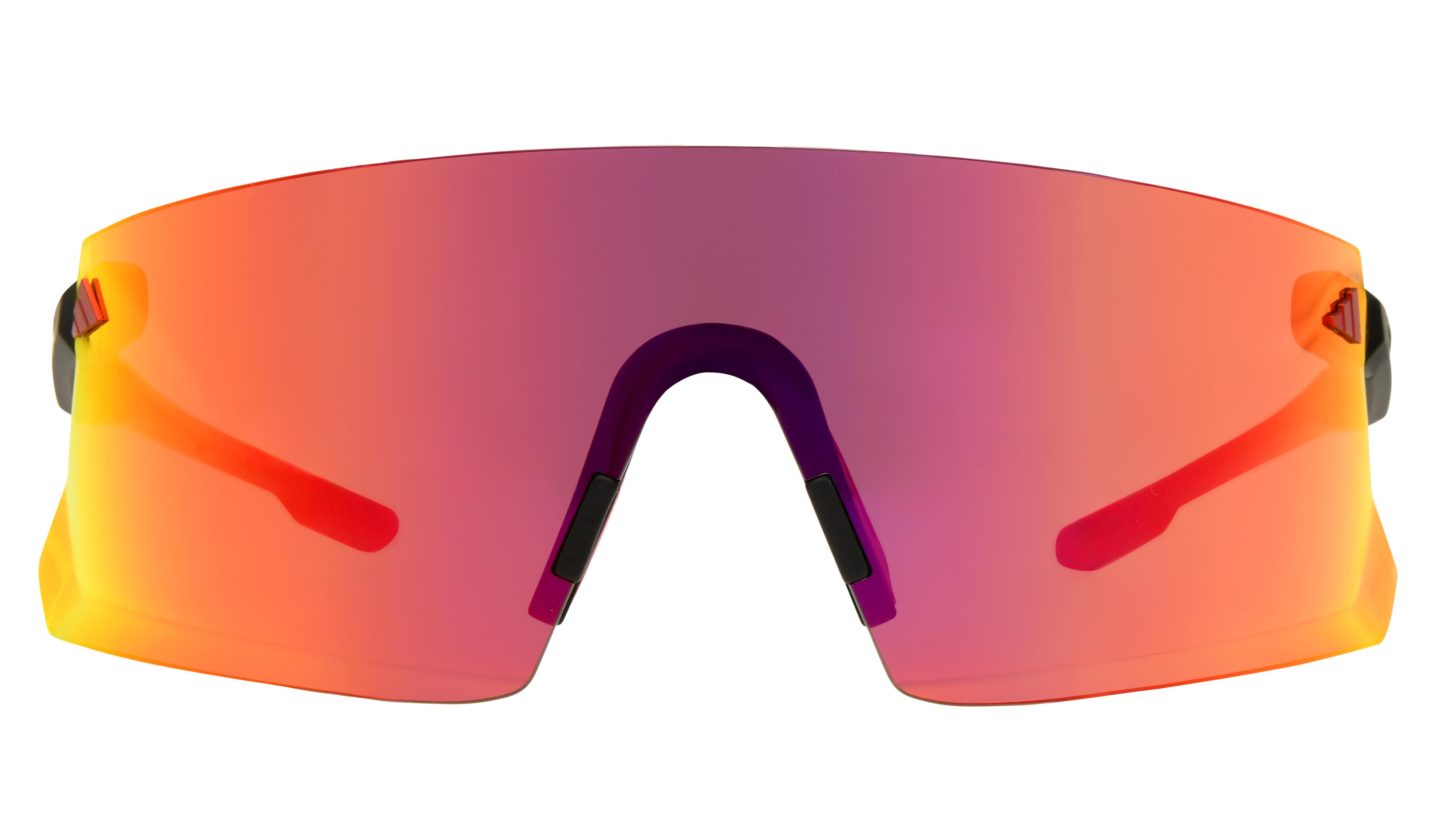 Lunettes de soleil Adidas Mixte Noir Rectangle SP0090 Face